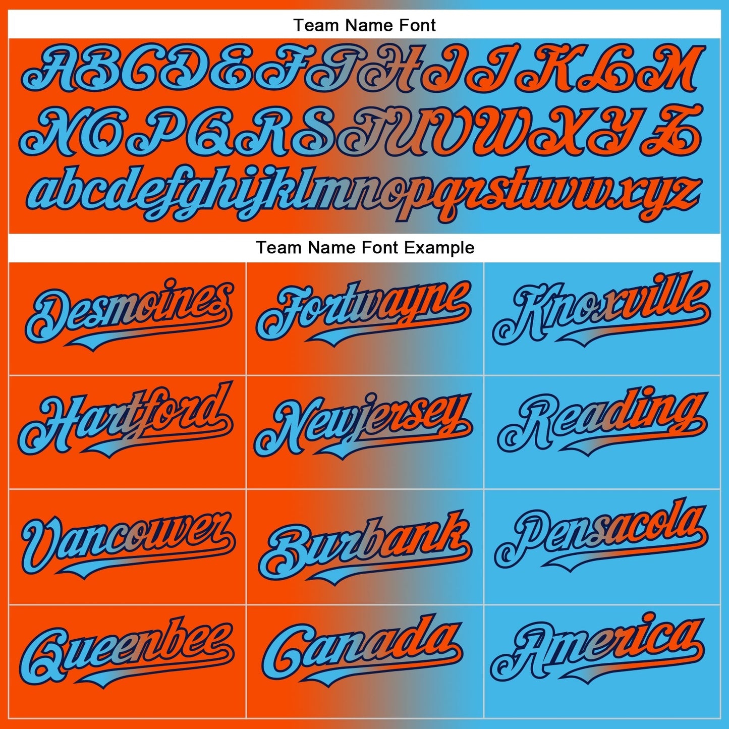 Custom Sky Blue Orange-Navy Authentic Gradient Fashion Baseball Jersey baseball jersey product view 4