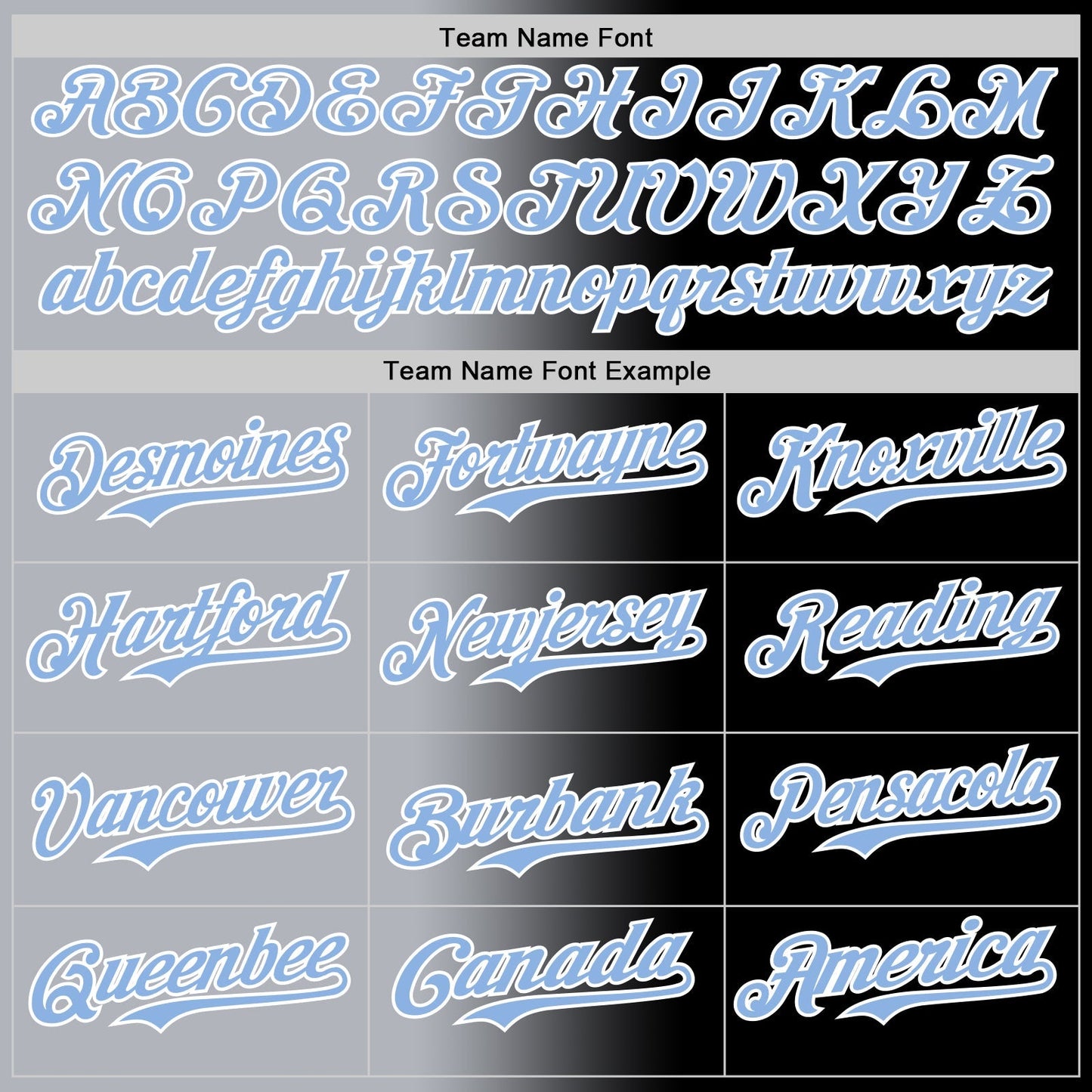 Custom Black Light Blue Gray-White Authentic Gradient Fashion Baseball Jersey baseball jersey product view 4