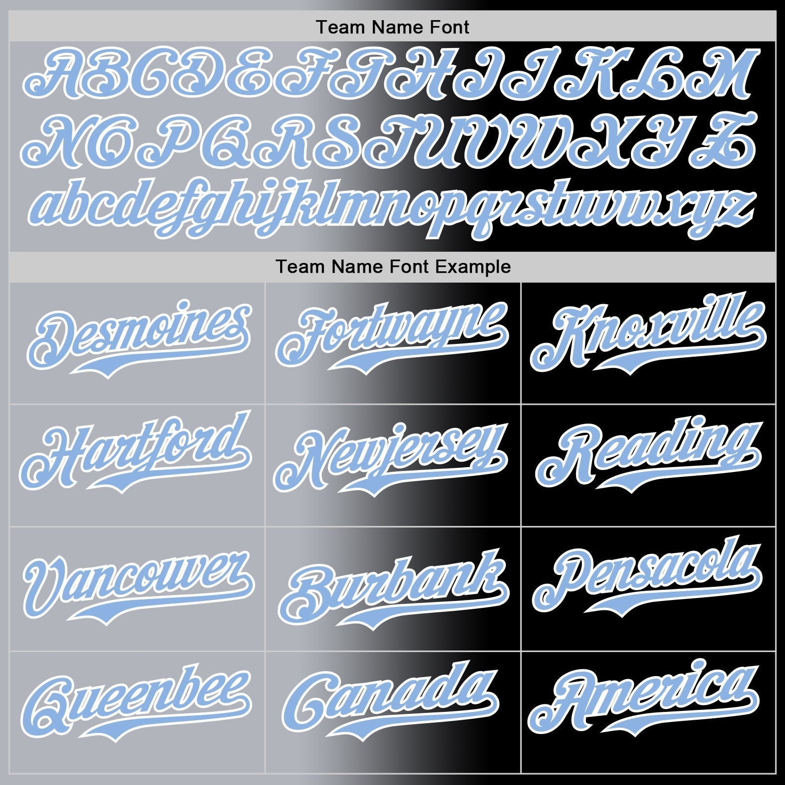 Custom Black Light Blue Gray-White Authentic Gradient Fashion Baseball Jersey baseball jersey product view 4