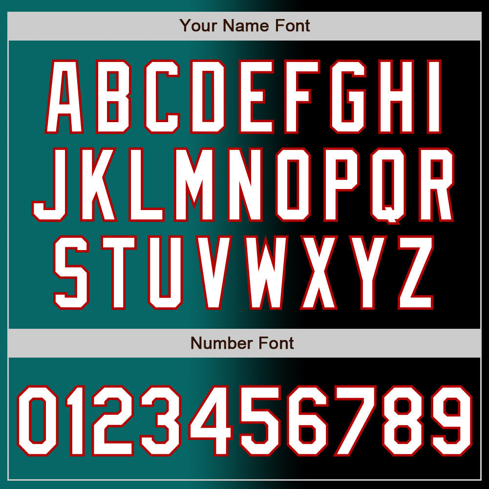 Custom Black White Teal-Red Authentic Gradient Fashion Baseball Jersey baseball jersey product view 5