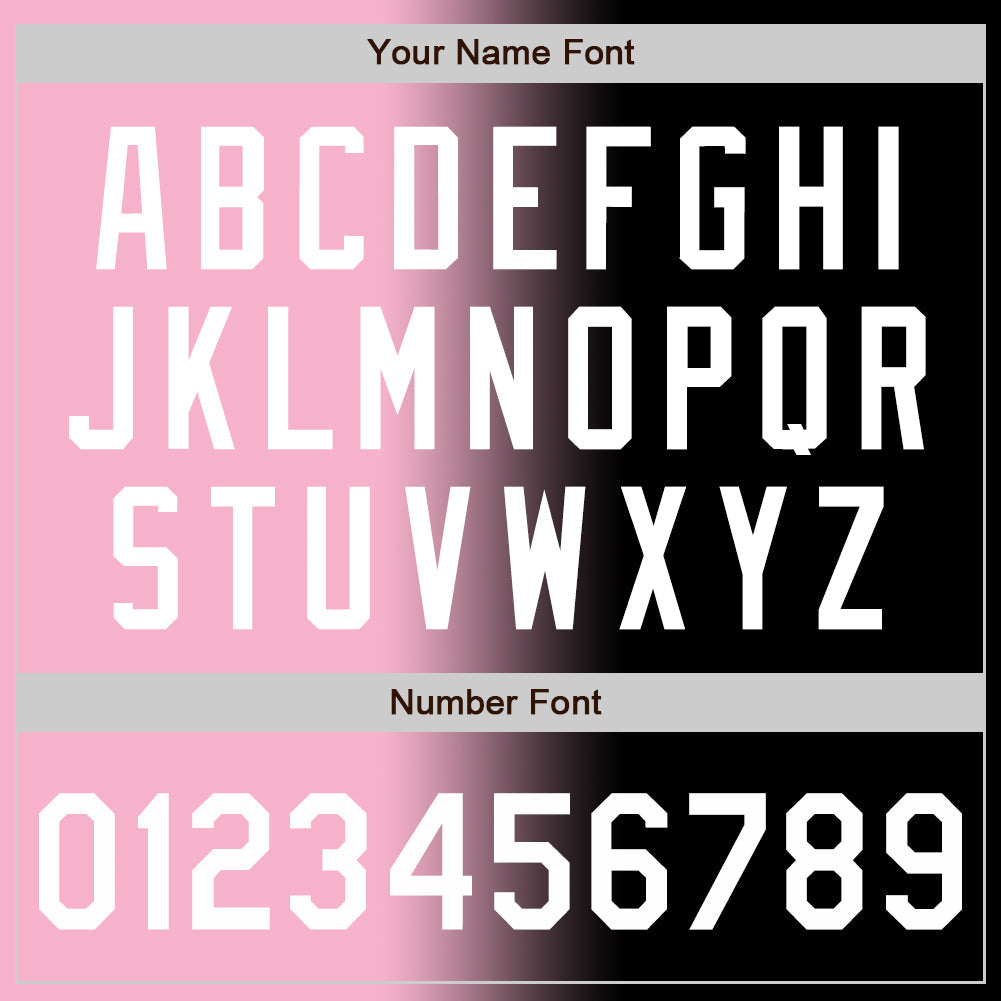 Custom Black White-Light Pink Authentic Gradient Fashion Baseball Jersey baseball jersey product view 5