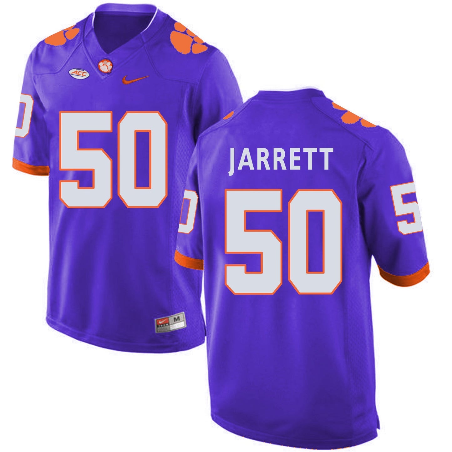 Grady Jarrett 50 Purple College Football Jersey football jersey product view 1