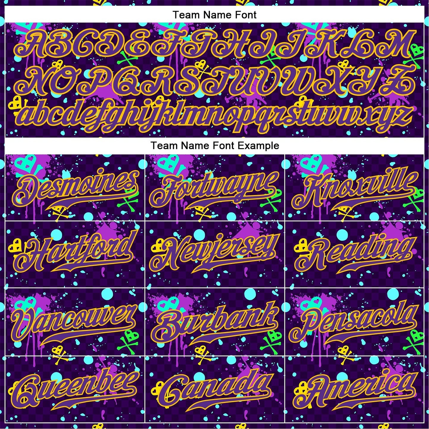 Custom Graffiti Pattern Gold-Purple 3D Clashing Colors Paint-Splatter Authentic Baseball Jersey baseball jersey product view 4
