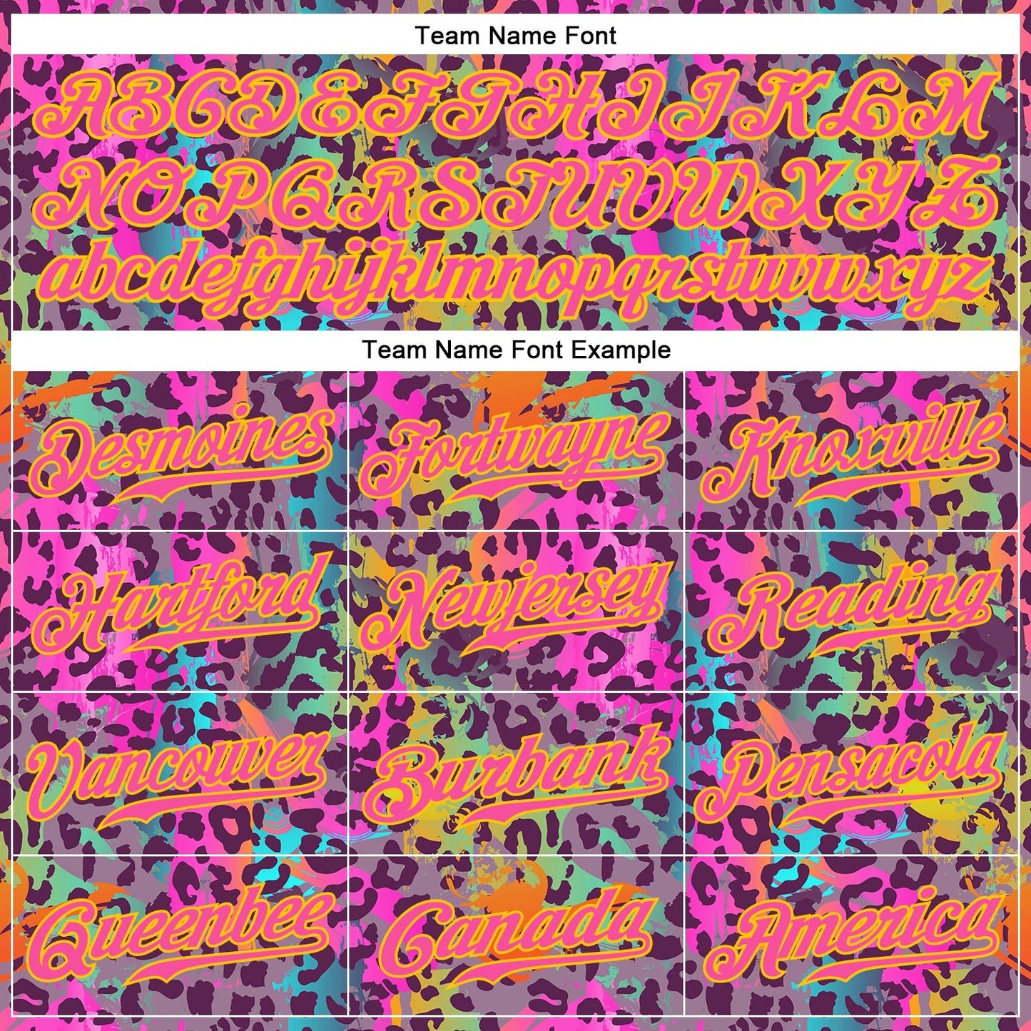 Custom Graffiti Pattern Gold-Pink 3D Colorful Leopard Authentic Baseball Jersey baseball jersey product view 4