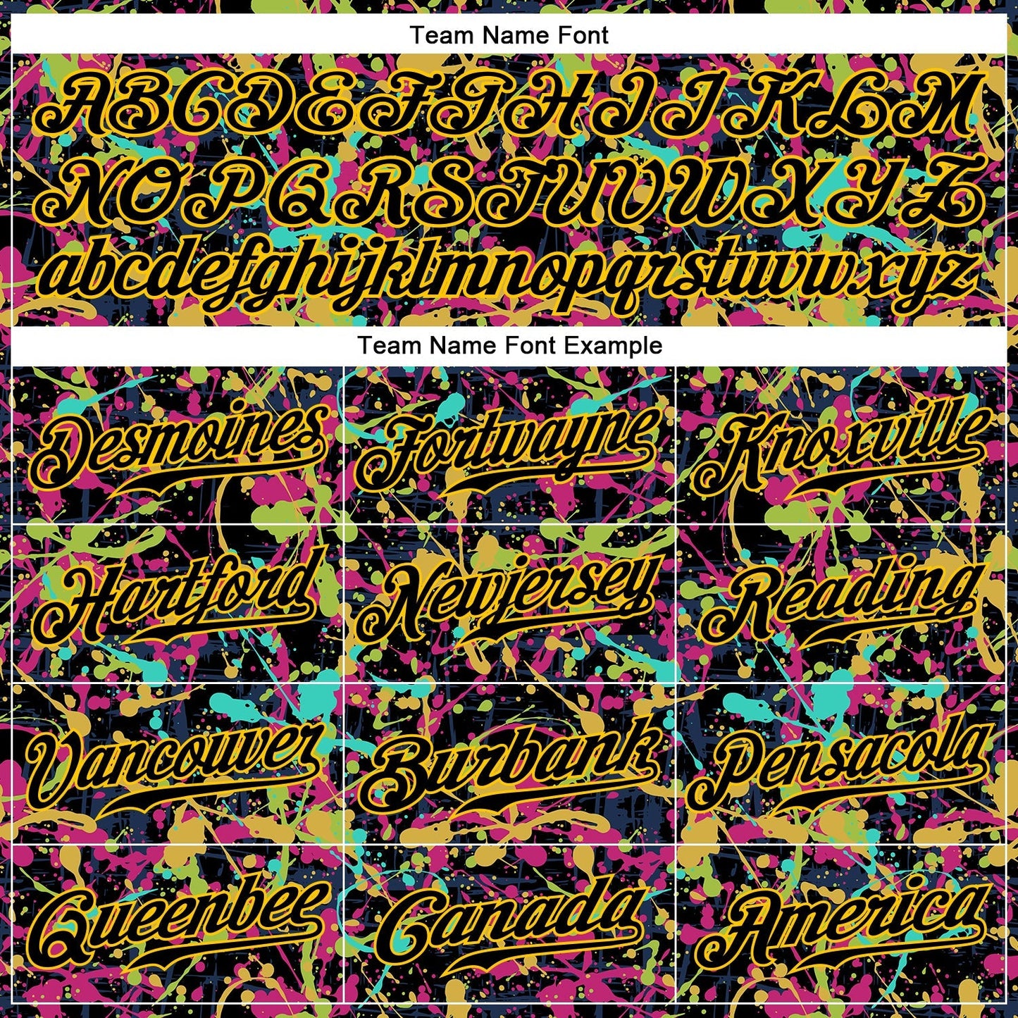 Custom Graffiti Pattern Black-Gold 3D Grunge Shabby Authentic Baseball Jersey baseball jersey product view 4