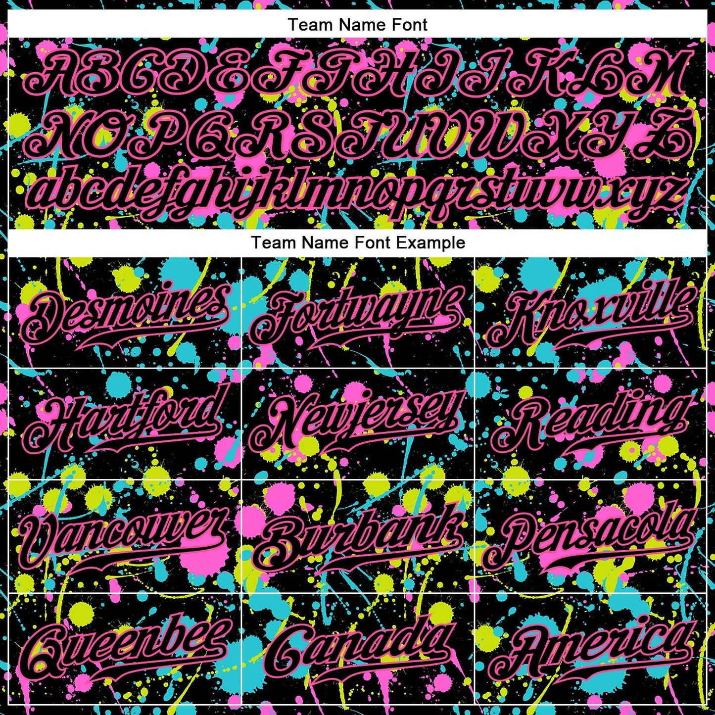 Custom Graffiti Pattern Black-Pink 3D Neon Splatter Authentic Baseball Jersey baseball jersey product view 4