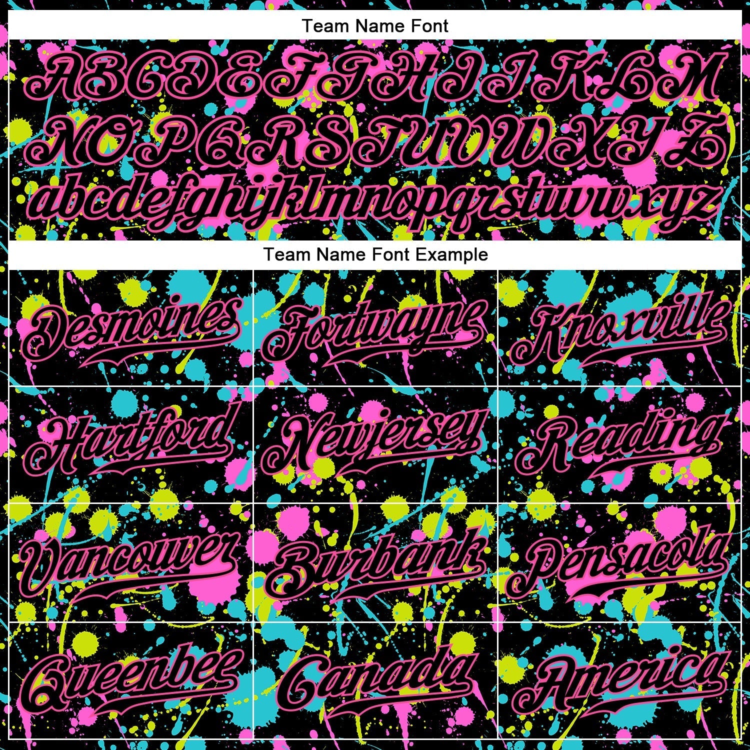 Custom Graffiti Pattern Black-Pink 3D Neon Splatter Authentic Baseball Jersey baseball jersey product view 4