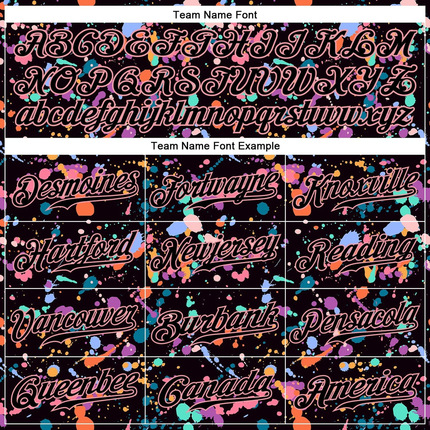 Custom Graffiti Pattern Black-Medium Pink 3D Expressive Splatter Authentic Baseball Jersey baseball jersey product view 4