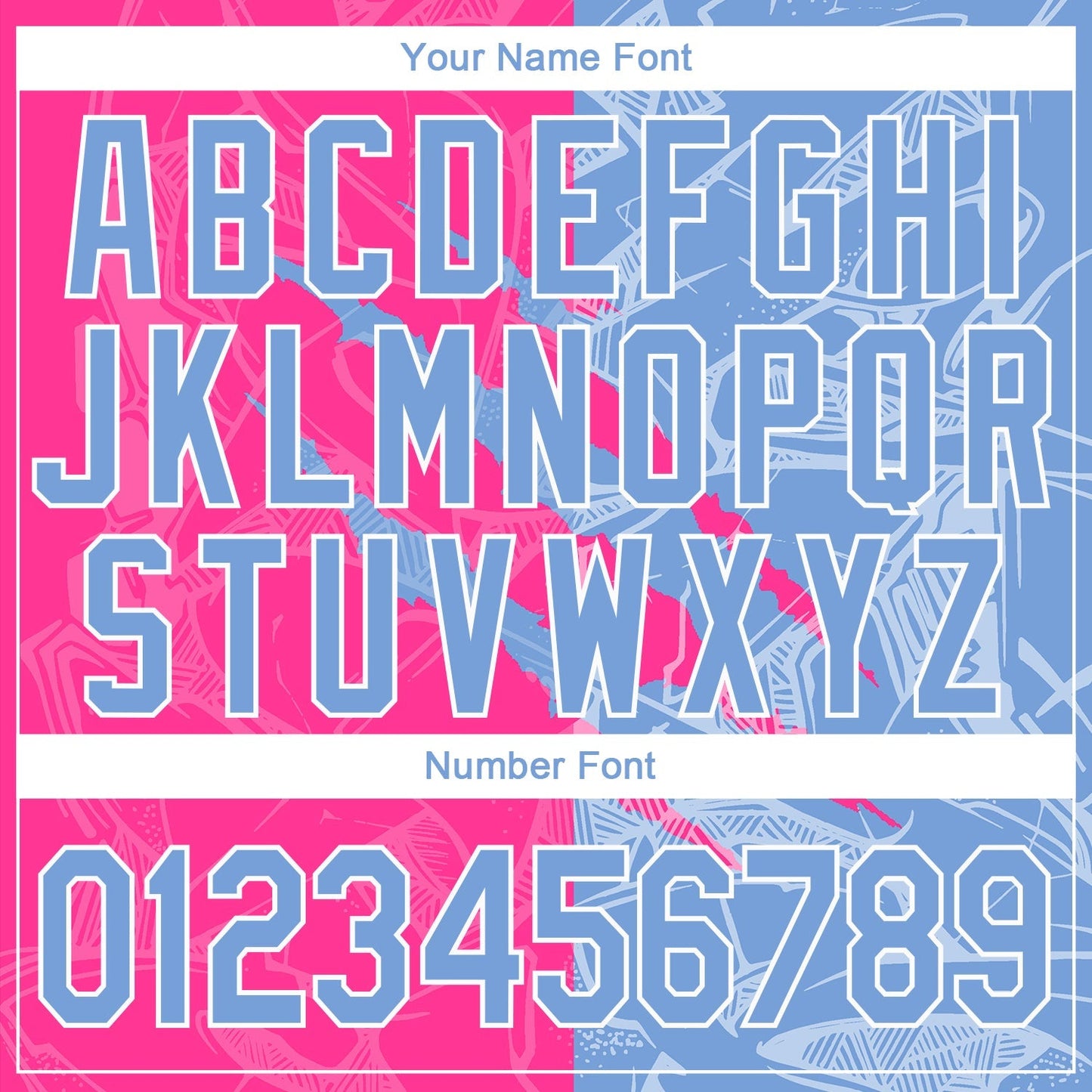 Custom Graffiti Pattern Light Blue-Pink 3D Scratch Authentic Baseball Jersey baseball jersey product view 5