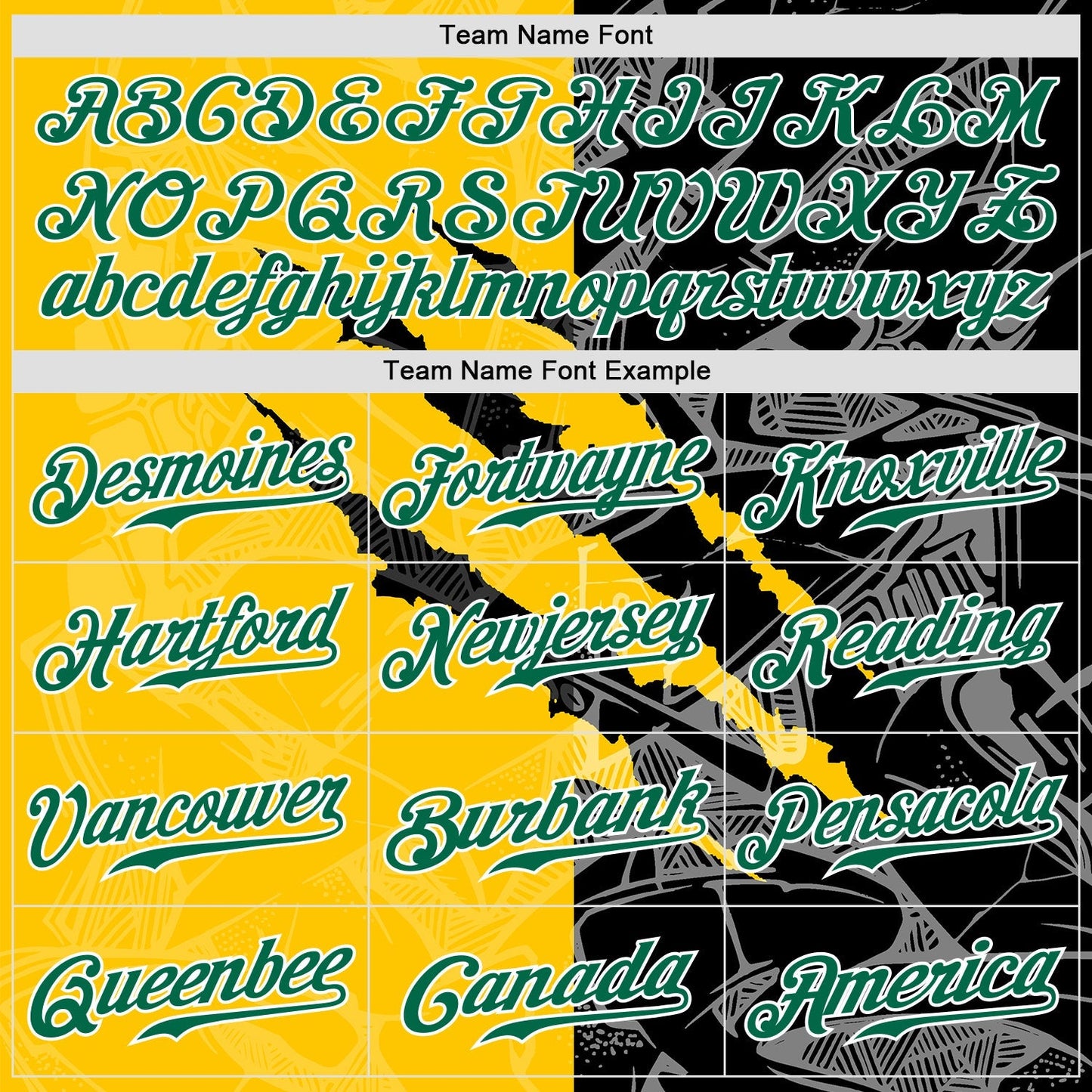 Custom Graffiti Pattern Kelly Green Yellow-Black 3D Scratch Authentic Baseball Jersey baseball jersey product view 4