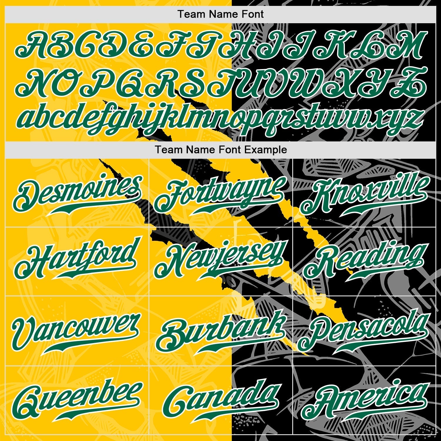 Custom Graffiti Pattern Kelly Green Yellow-Black 3D Scratch Authentic Baseball Jersey baseball jersey product view 4