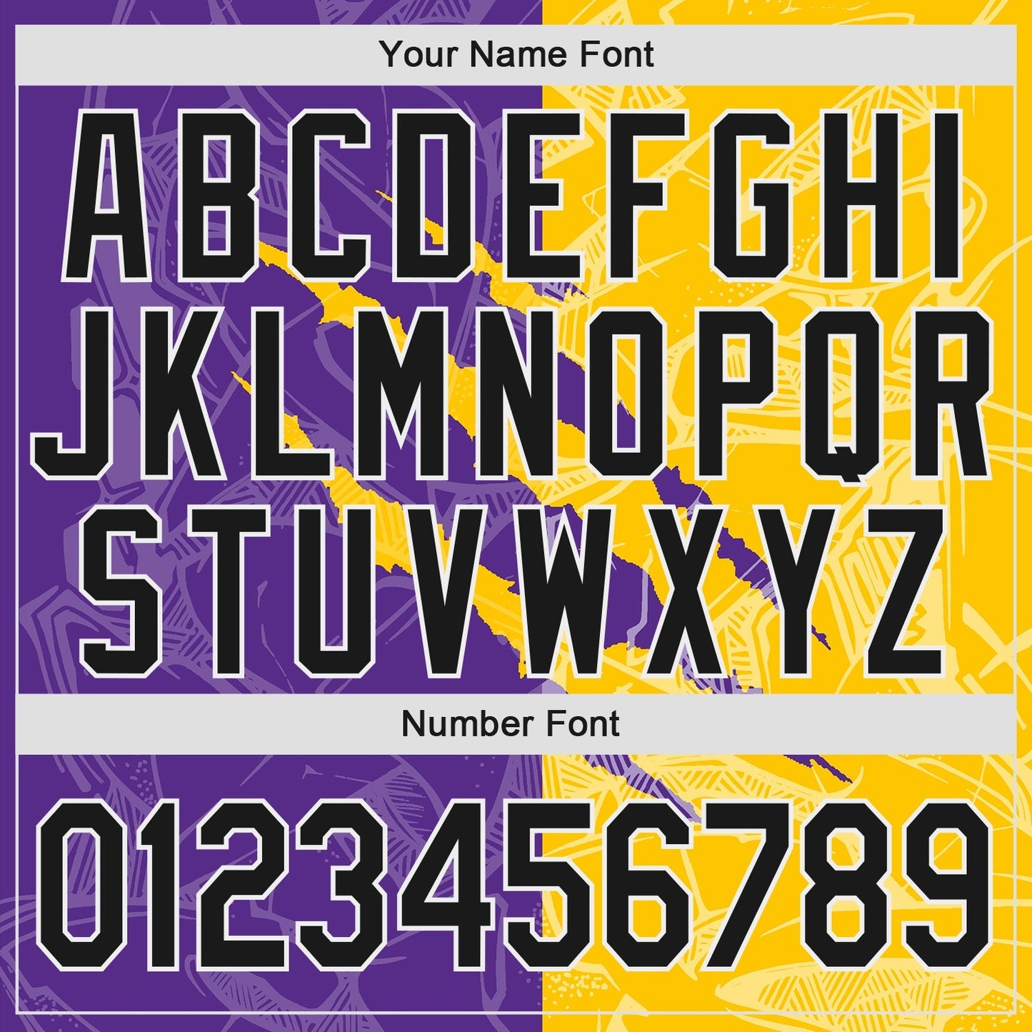 Custom Graffiti Pattern Black Yellow-Purple 3D Scratch Authentic Baseball Jersey baseball jersey product view 5