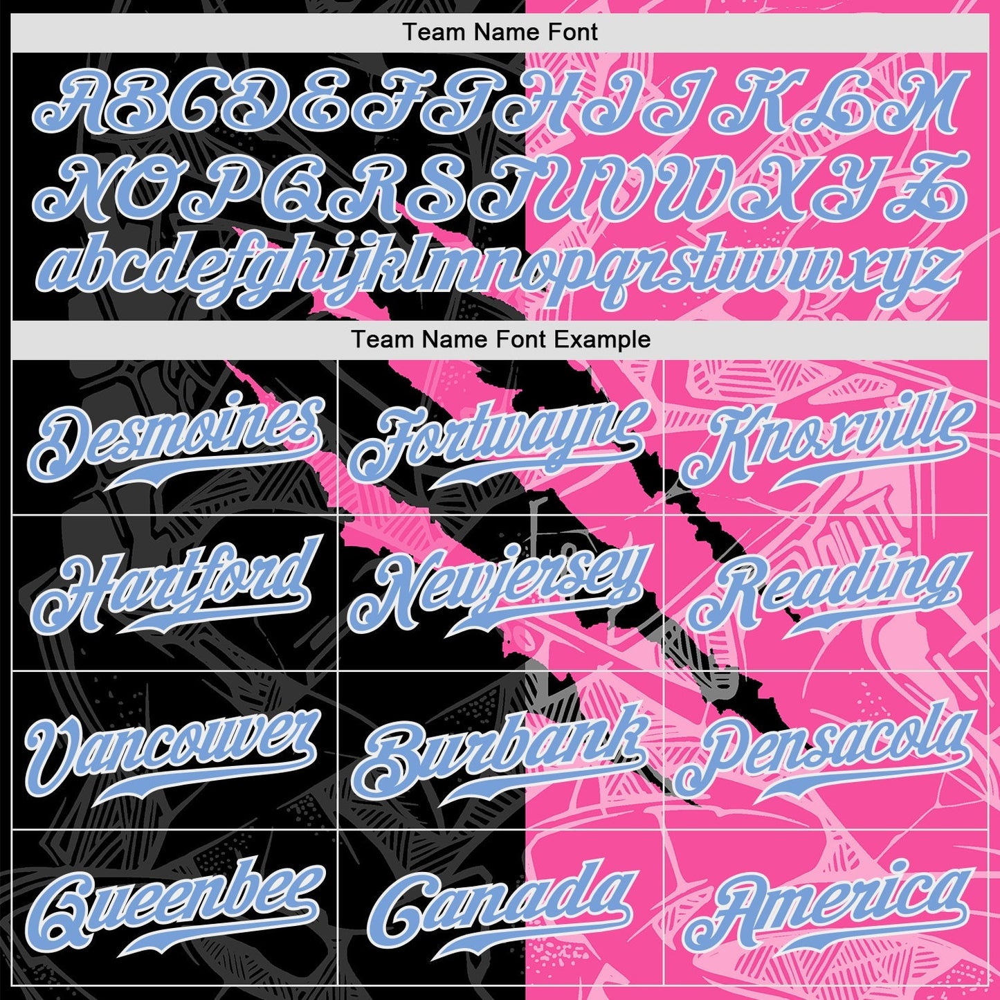 Custom Graffiti Pattern Light Blue Pink-Black 3D Scratch Authentic Baseball Jersey baseball jersey product view 4