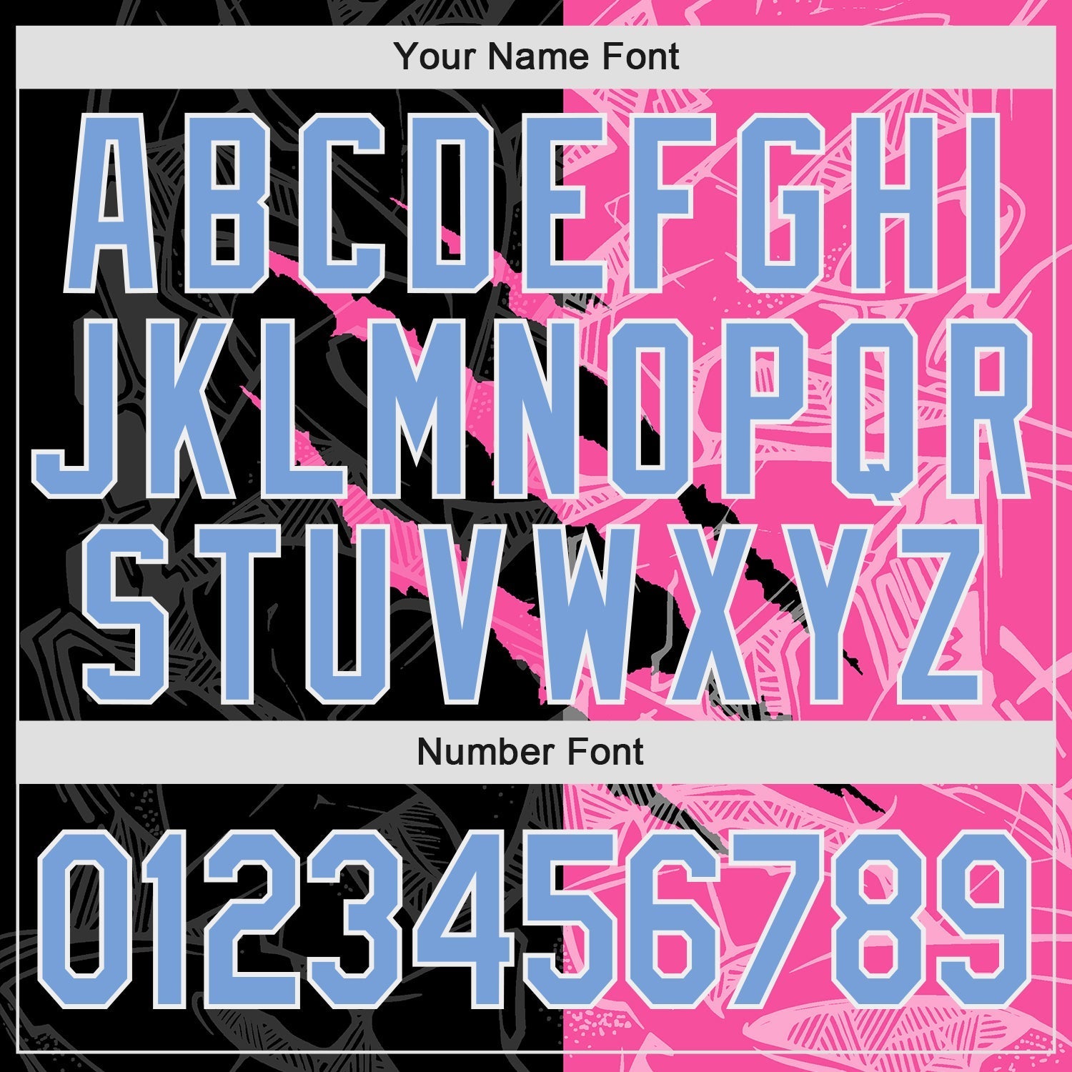 Custom Graffiti Pattern Light Blue Pink-Black 3D Scratch Authentic Baseball Jersey baseball jersey product view 5
