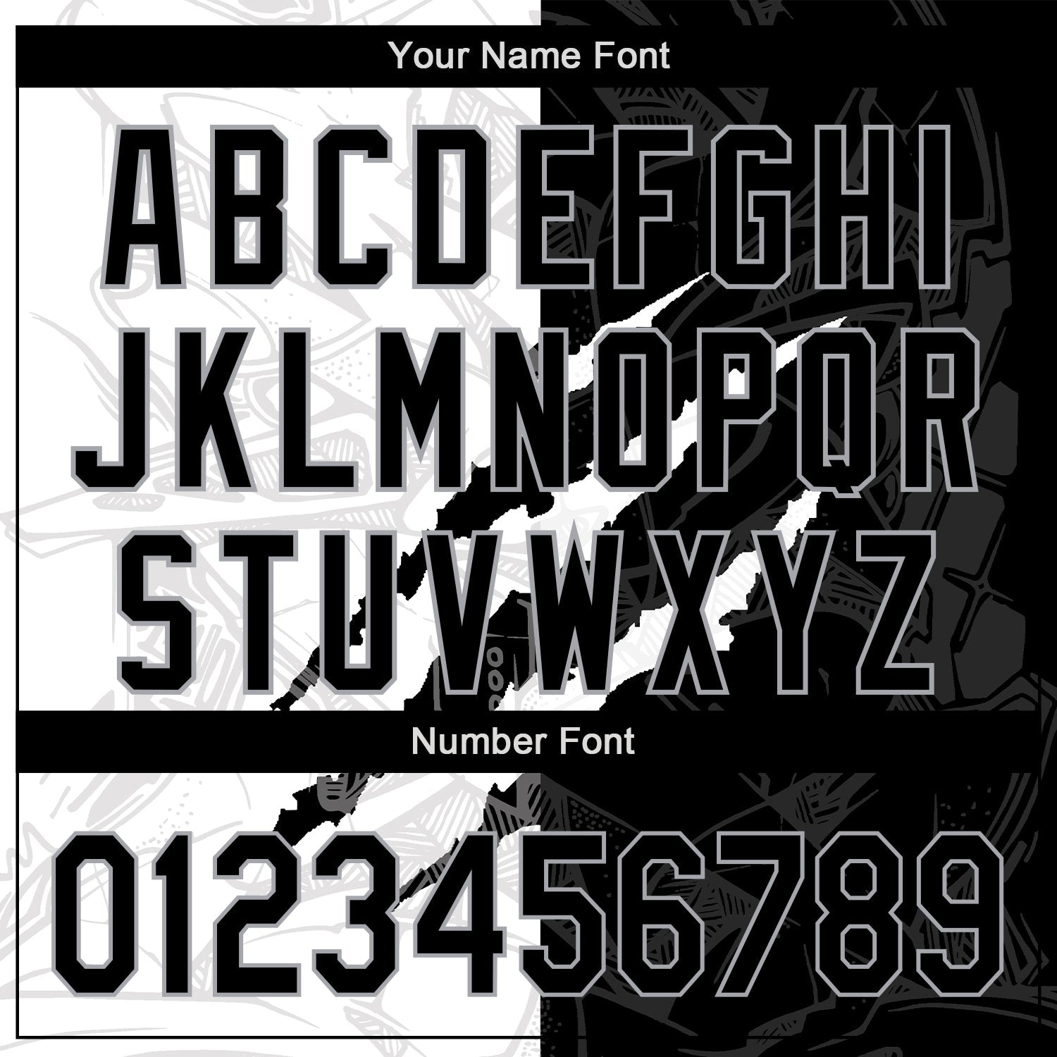 Custom Graffiti Pattern Black-Gray 3D Scratch Authentic Baseball Jersey baseball jersey product view 5