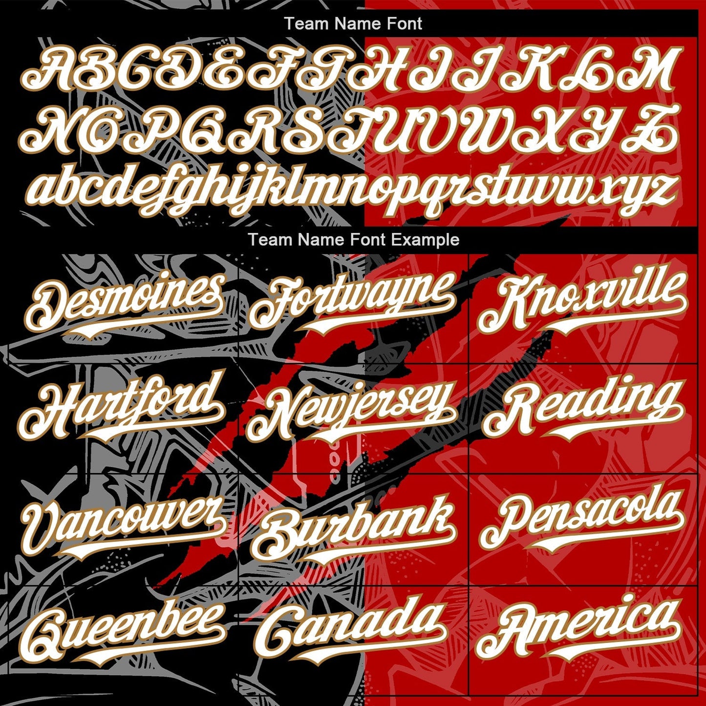 Custom Graffiti Pattern White Red Black-Old Gold 3D Scratch Authentic Baseball Jersey baseball jersey product view 5