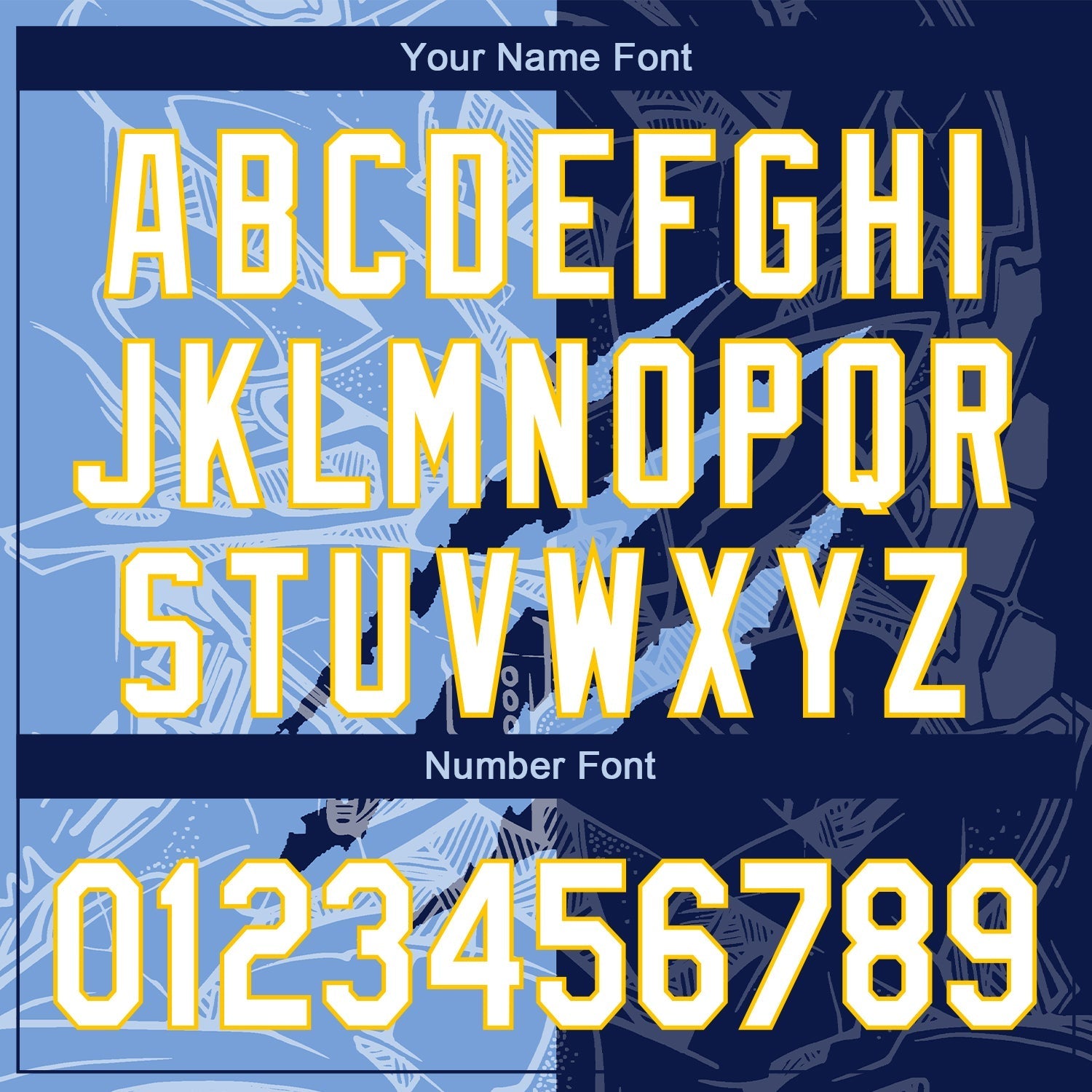 Custom Graffiti Pattern White Navy Light Blue-Yellow 3D Scratch Authentic Baseball Jersey baseball jersey product view 5