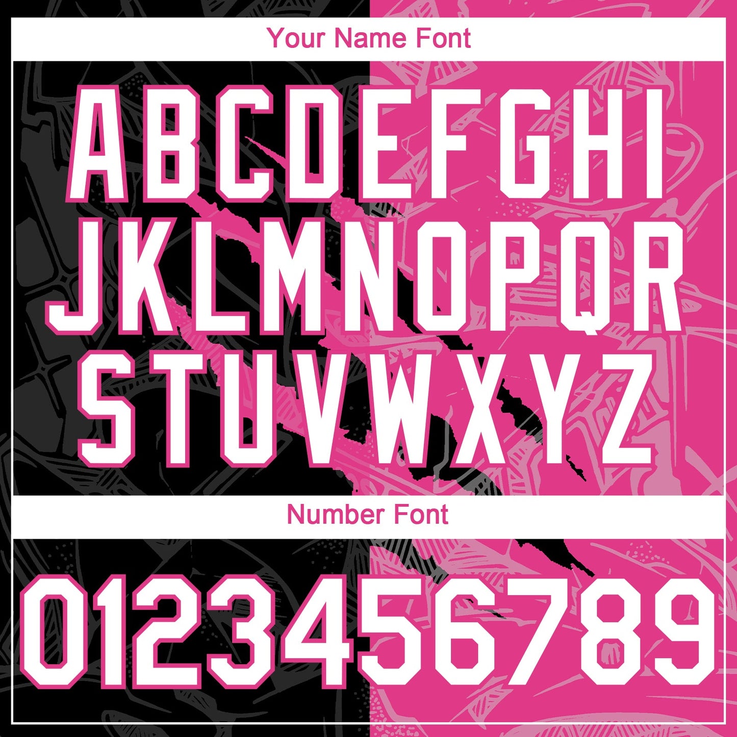 Custom Graffiti Pattern White Black-Pink 3D Scratch Authentic Baseball Jersey baseball jersey product view 5