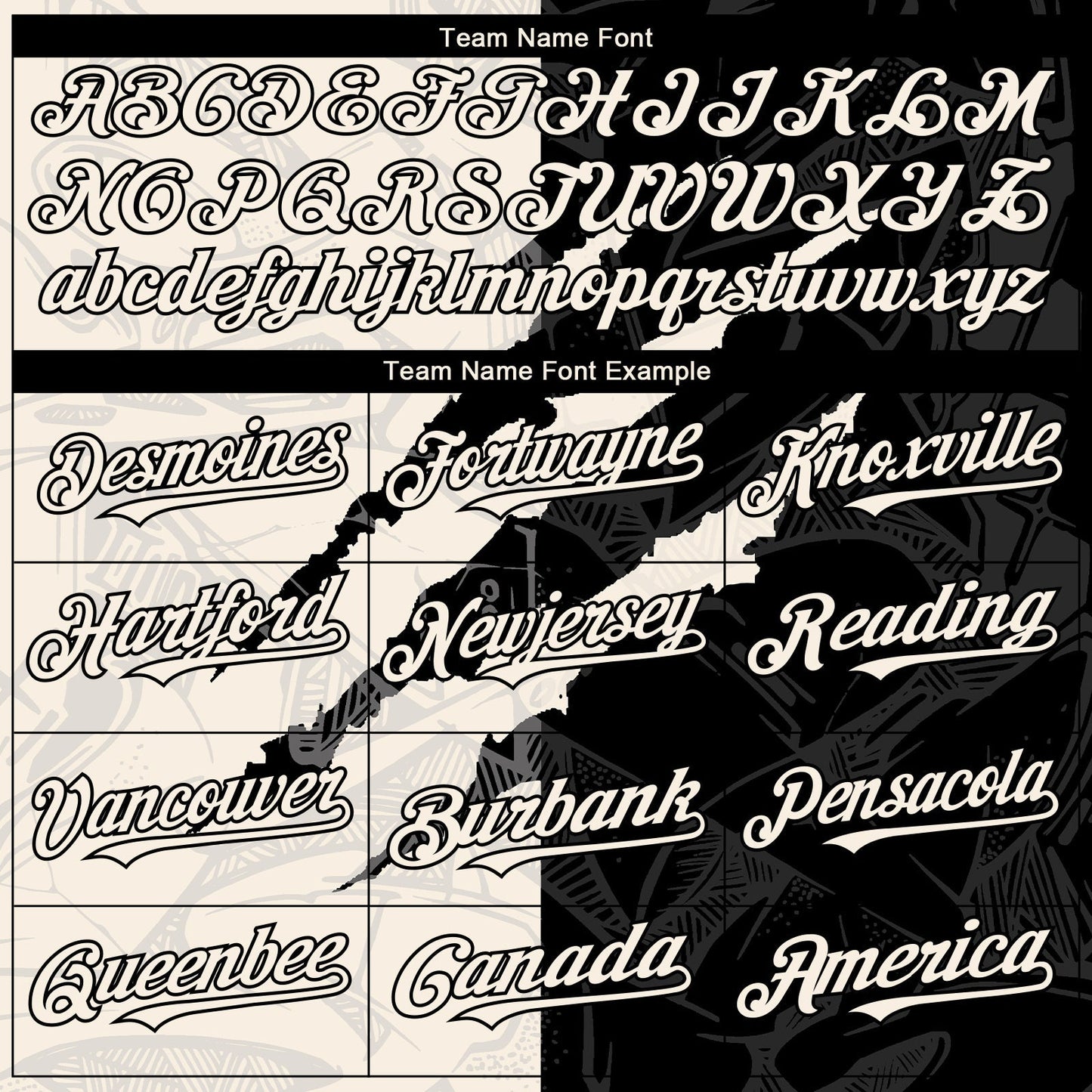 Custom Graffiti Pattern Cream-Black 3D Scratch Authentic Baseball Jersey baseball jersey product view 4