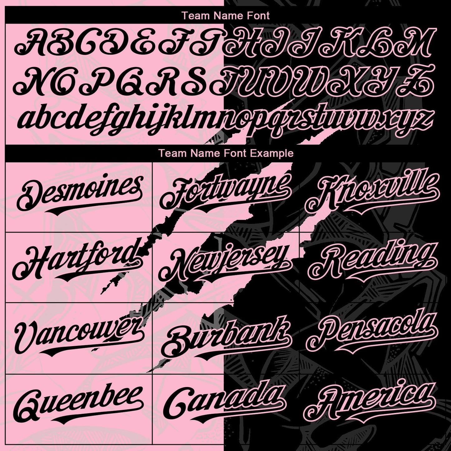 Custom Graffiti Pattern Black-Light Pink 3D Scratch Authentic Baseball Jersey baseball jersey product view 4