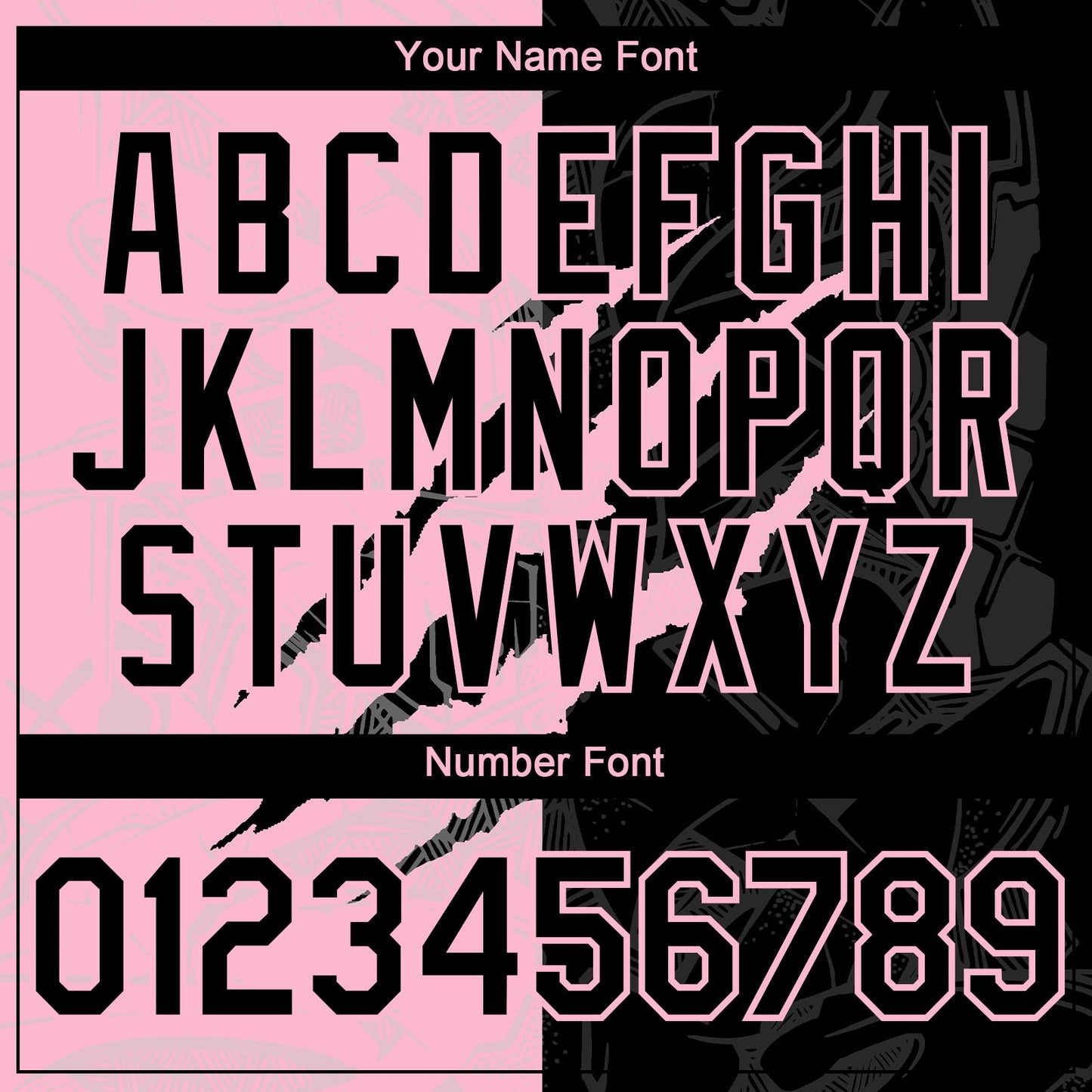Custom Graffiti Pattern Black-Light Pink 3D Scratch Authentic Baseball Jersey baseball jersey product view 5