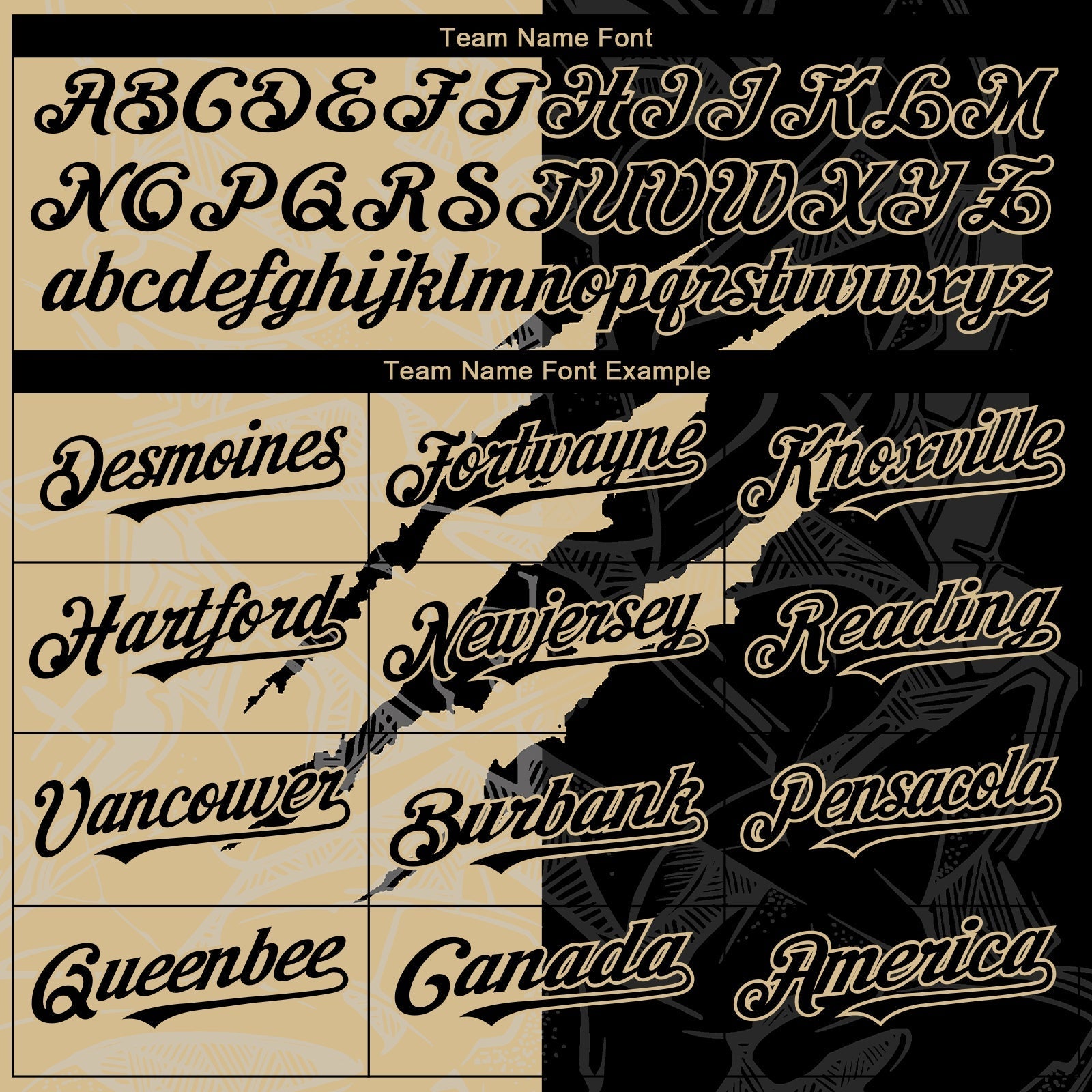 Custom Graffiti Pattern Black-Vegas Gold 3D Scratch Authentic Baseball Jersey baseball jersey product view 4