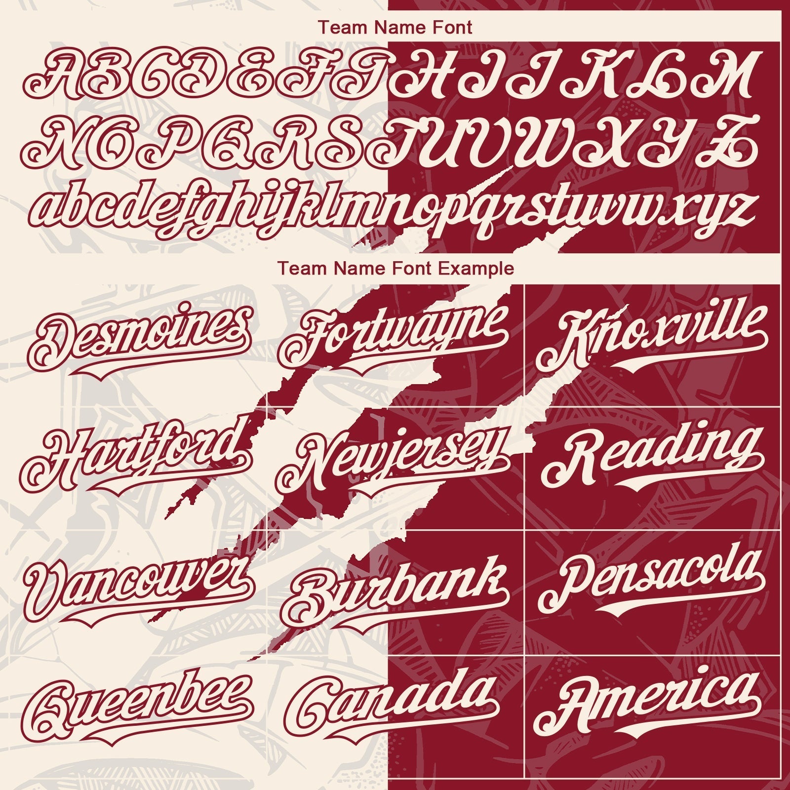 Custom Graffiti Pattern Cream-Crimson 3D Scratch Authentic Baseball Jersey baseball jersey product view 4