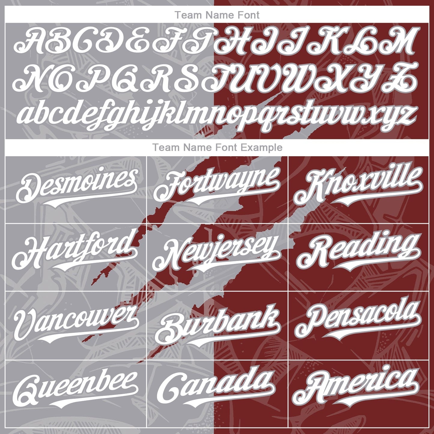 Custom Graffiti Pattern White Burgundy-Gray 3D Scratch Authentic Baseball Jersey baseball jersey product view 4