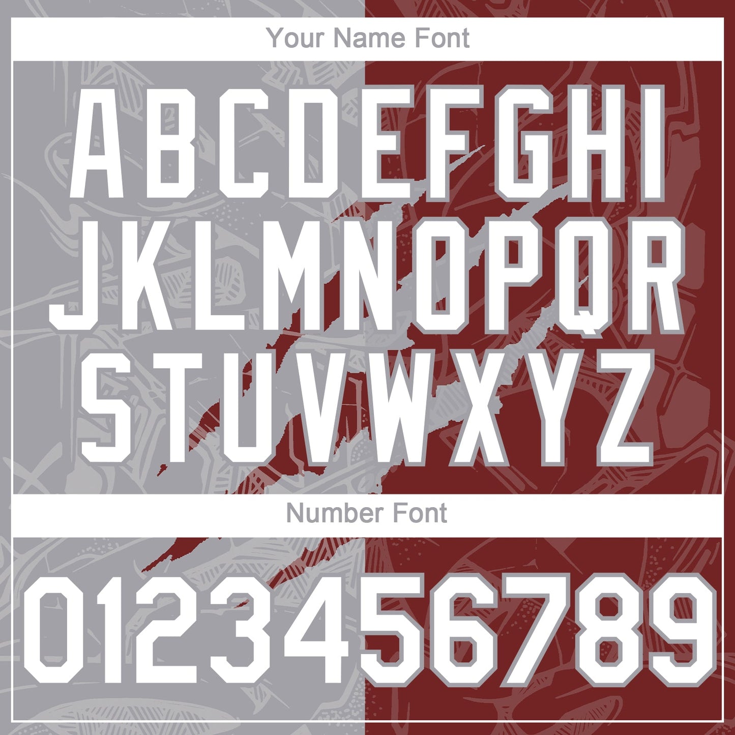 Custom Graffiti Pattern White Burgundy-Gray 3D Scratch Authentic Baseball Jersey baseball jersey product view 5