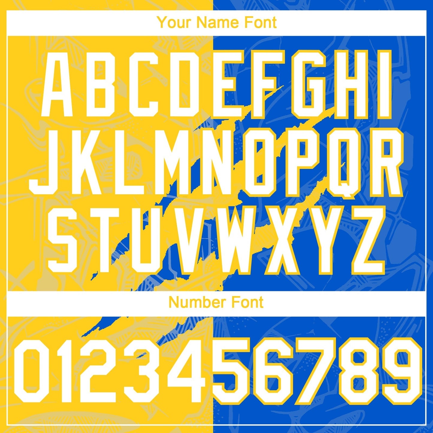 Custom Graffiti Pattern White Thunder Blue-Yellow 3D Scratch Authentic Baseball Jersey baseball jersey product view 5