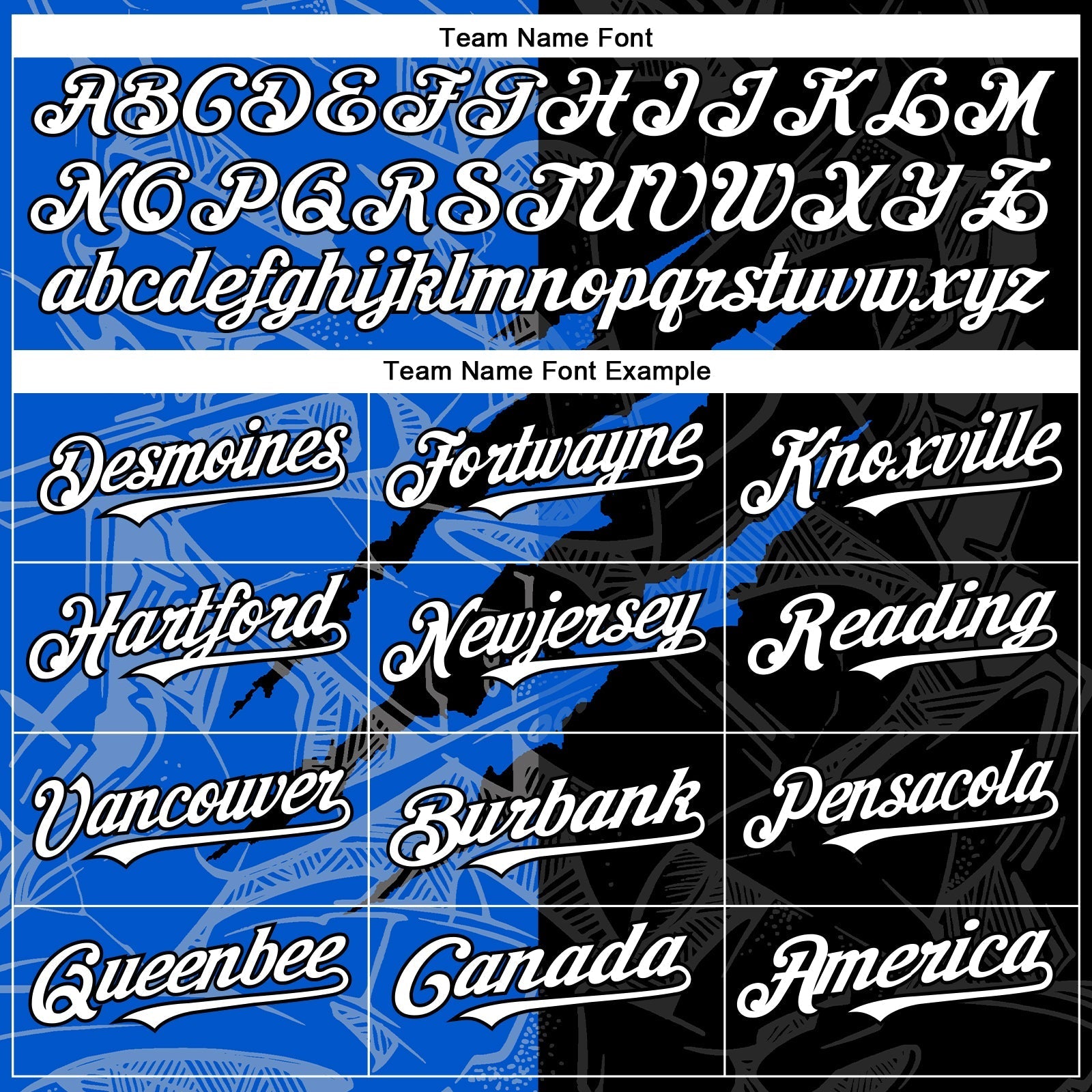 Custom Graffiti Pattern White Black-Thunder Blue 3D Scratch Authentic Baseball Jersey baseball jersey product view 4