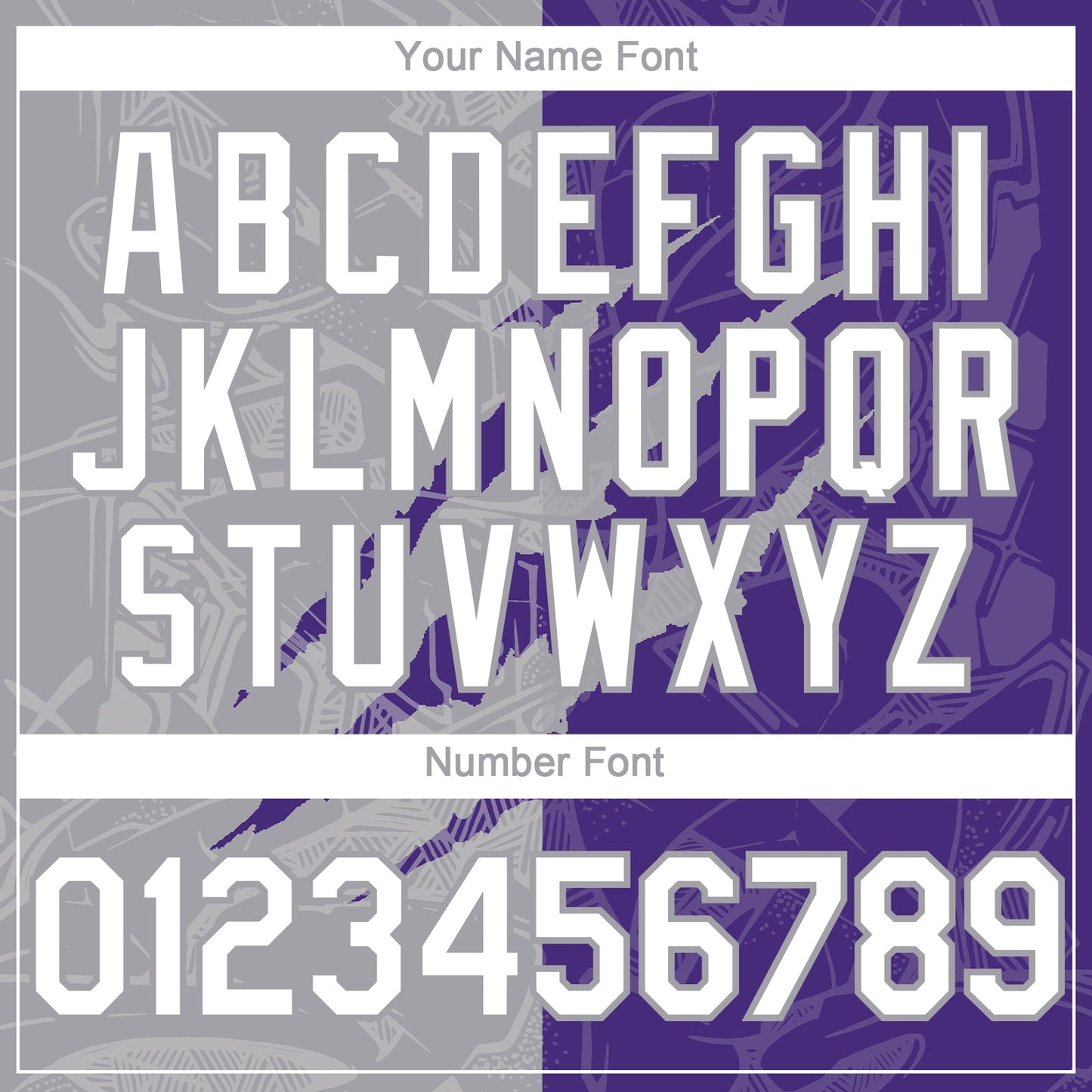 Custom Graffiti Pattern White Purple-Gray 3D Scratch Authentic Baseball Jersey baseball jersey product view 5