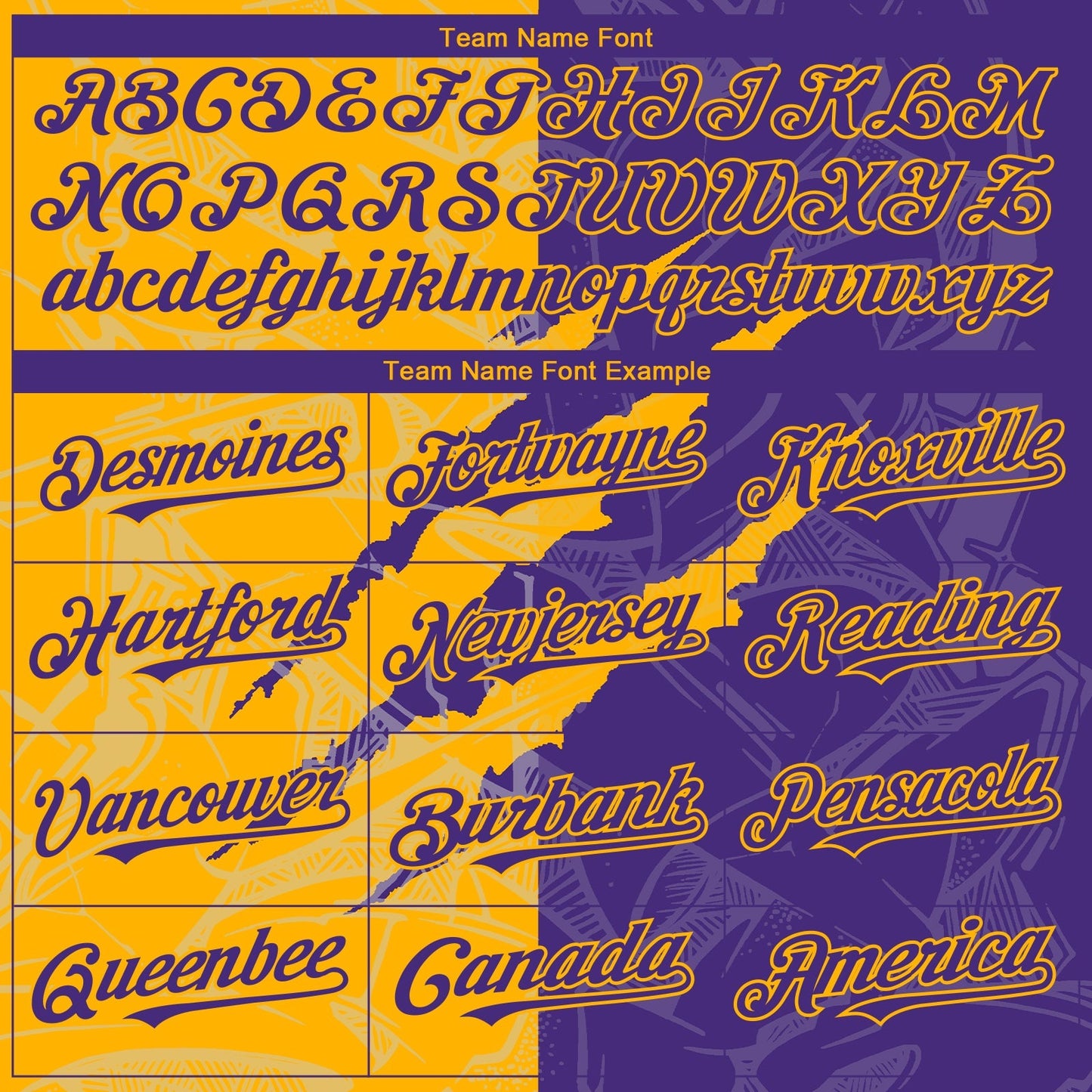 Custom Graffiti Pattern Purple-Gold 3D Scratch Authentic Baseball Jersey baseball jersey product view 4
