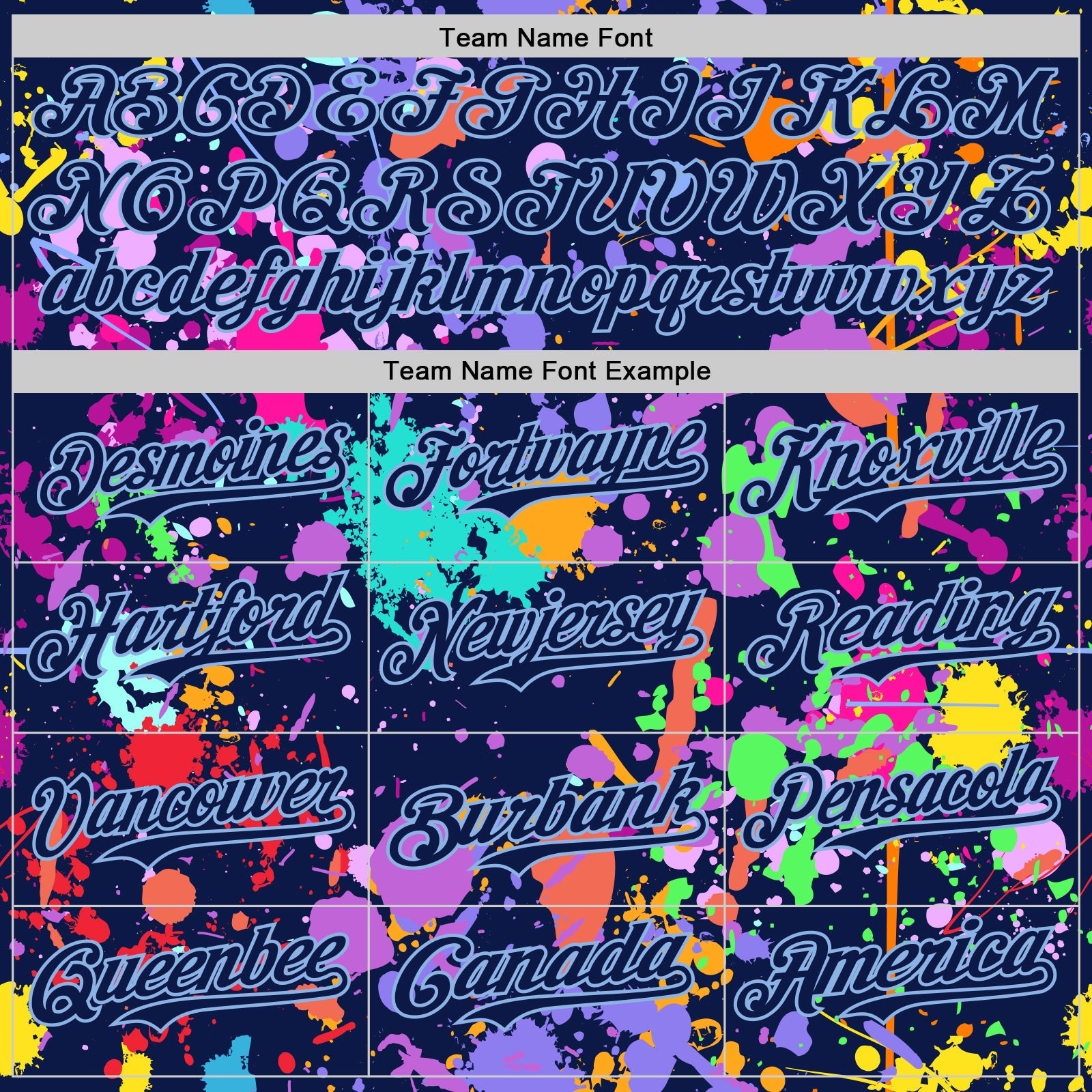 Custom Graffiti Pattern Navy-Light Blue Authentic Baseball Jersey baseball jersey product view 4