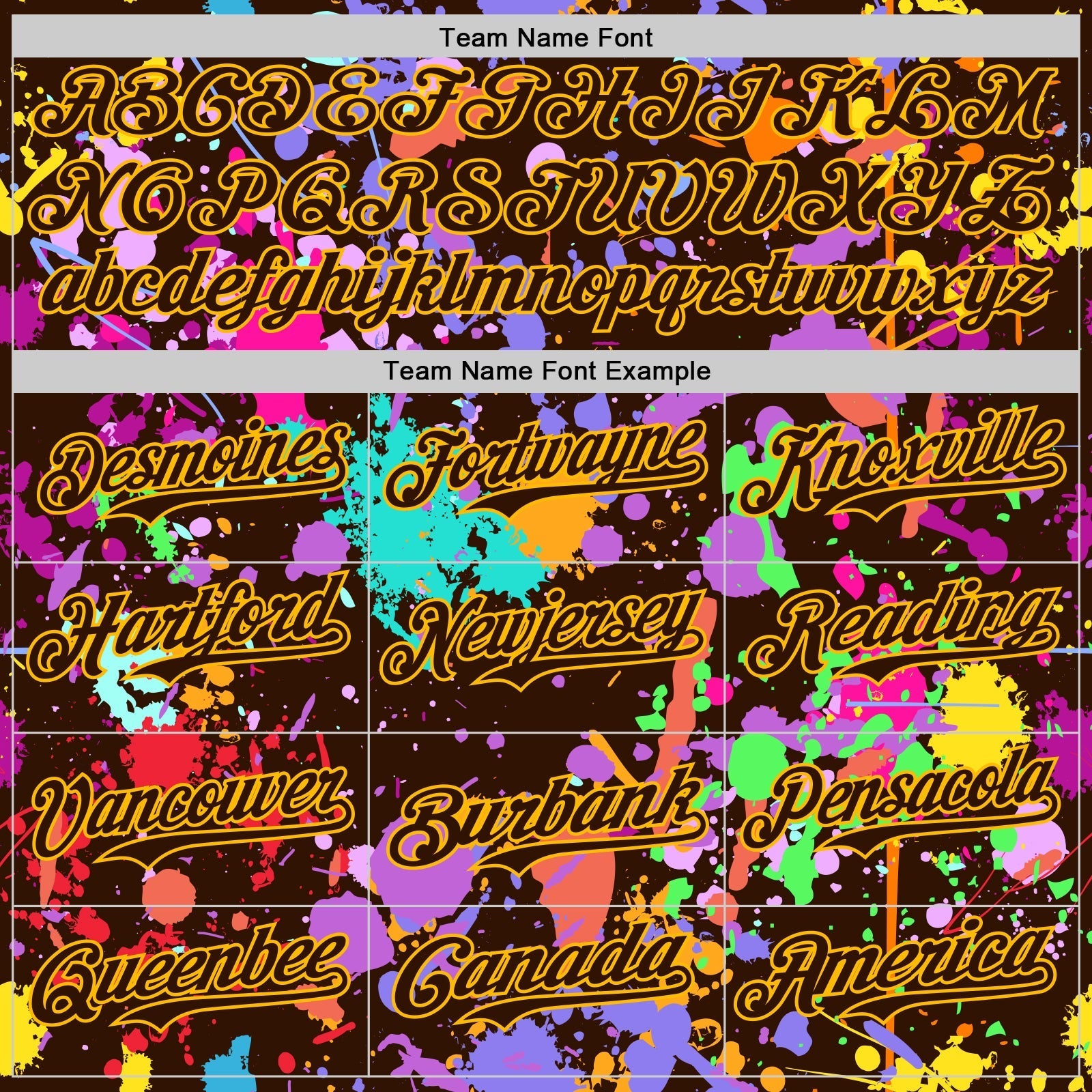 Custom Graffiti Pattern Brown-Gold Authentic Baseball Jersey baseball jersey product view 4