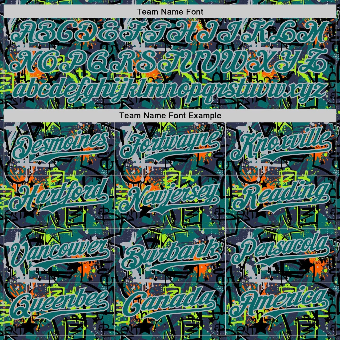 Custom Graffiti Pattern Teal-Gray Splatter Authentic Baseball Jersey baseball jersey product view 4
