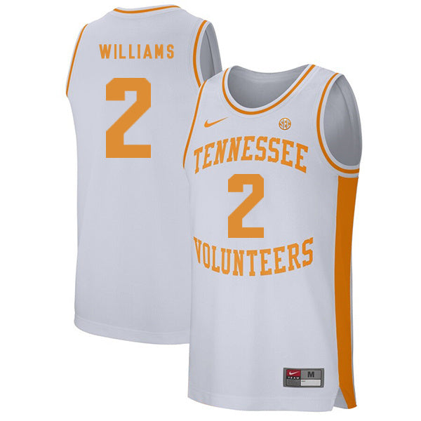 Grant Williams 2 White Style 1 College Football Jersey football jersey product view 1