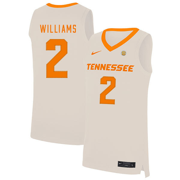Grant Williams 2 White Style 2 College Football Jersey football jersey product view 1
