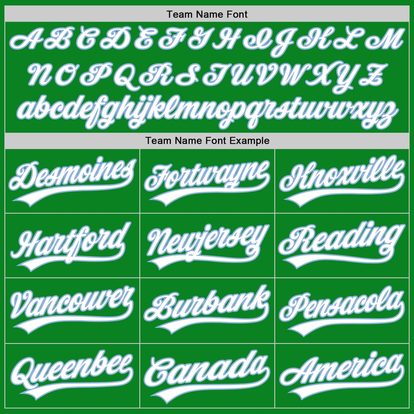 Custom Grass Green White-Light Blue Authentic Baseball Jersey baseball jersey product view 4
