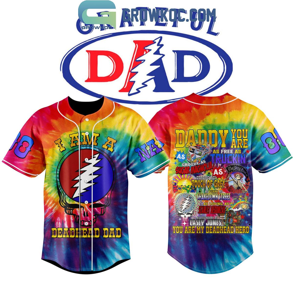 Grateful Dead Father’s Day You Are My Deadhead Hero Personalized Baseball Jersey baseball jersey product view 1