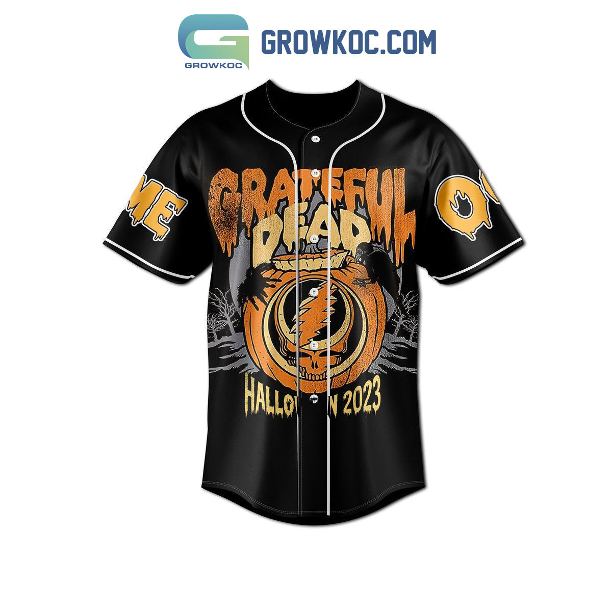 Grateful Dead Halloween 2023 Berkeley Community Theatre Personalized Baseball Jersey baseball jersey product view 2