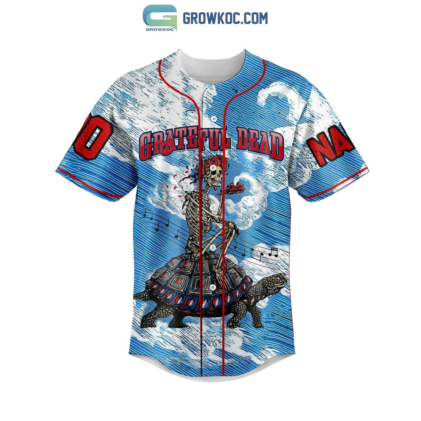 Grateful Dead If You Get Confused Just Listen To The Music Personalized Baseball Jersey baseball jersey product view 3