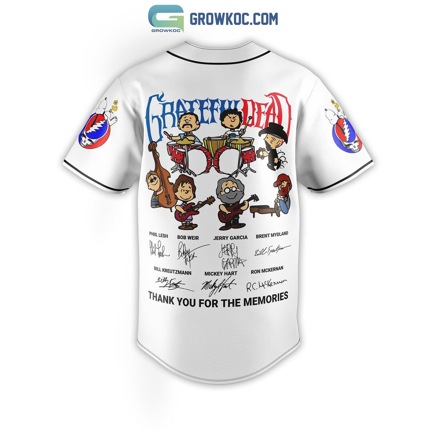 Grateful Dead Memories Personalized Baseball Jersey baseball jersey product view 3
