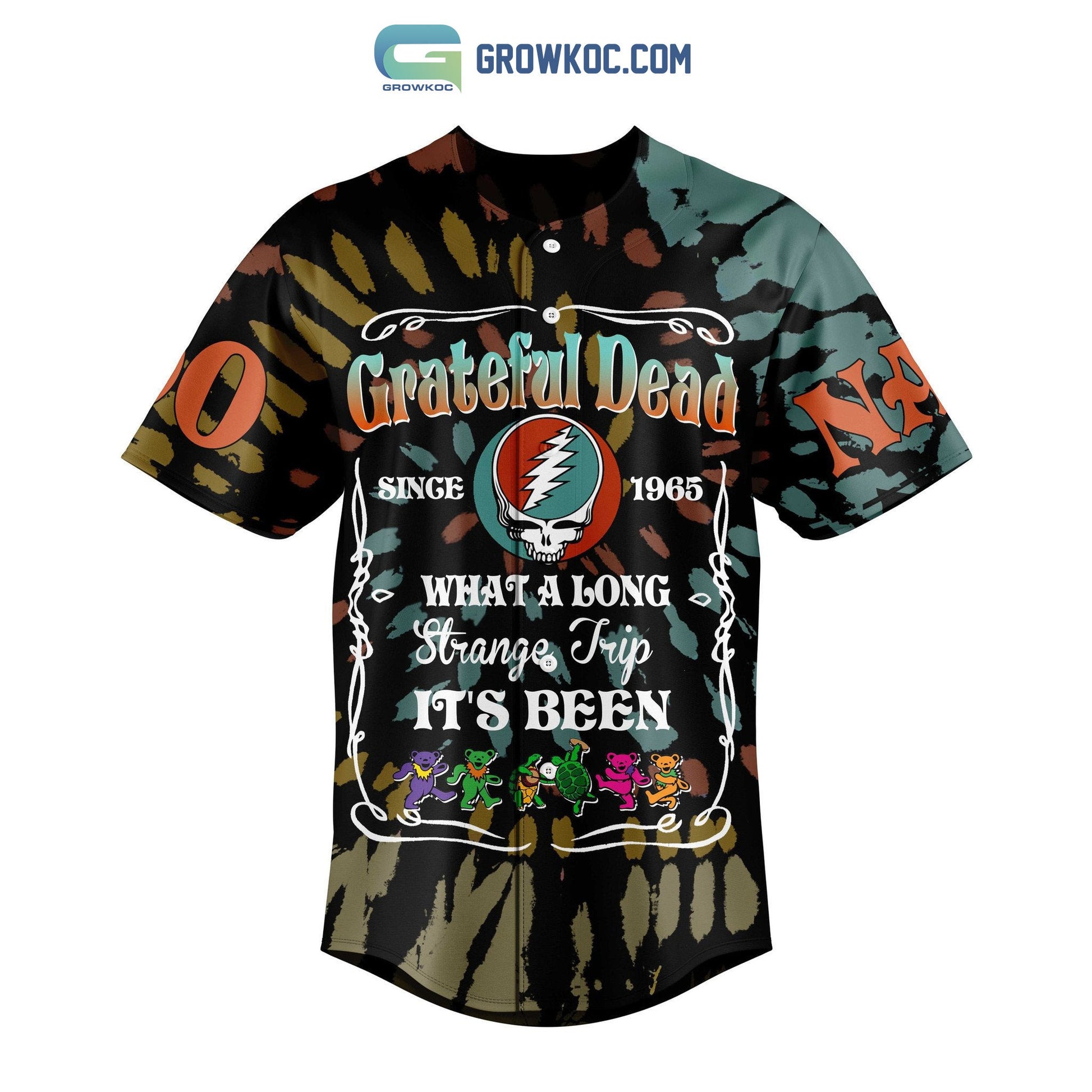 Grateful Dead What A Long Strange Trip It’s Been Personalized Baseball Jersey baseball jersey product view 2