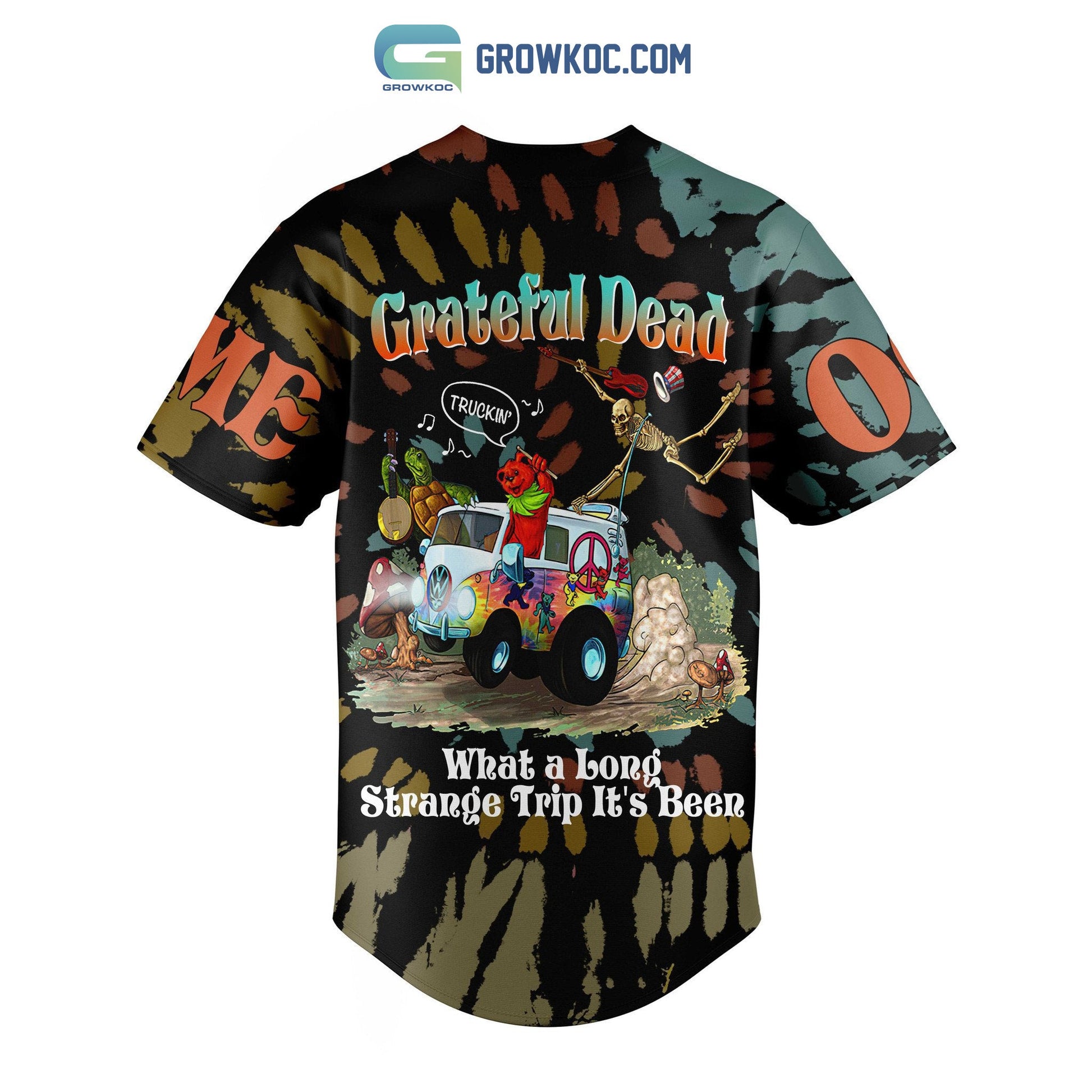 Grateful Dead What A Long Strange Trip It’s Been Personalized Baseball Jersey baseball jersey product view 3