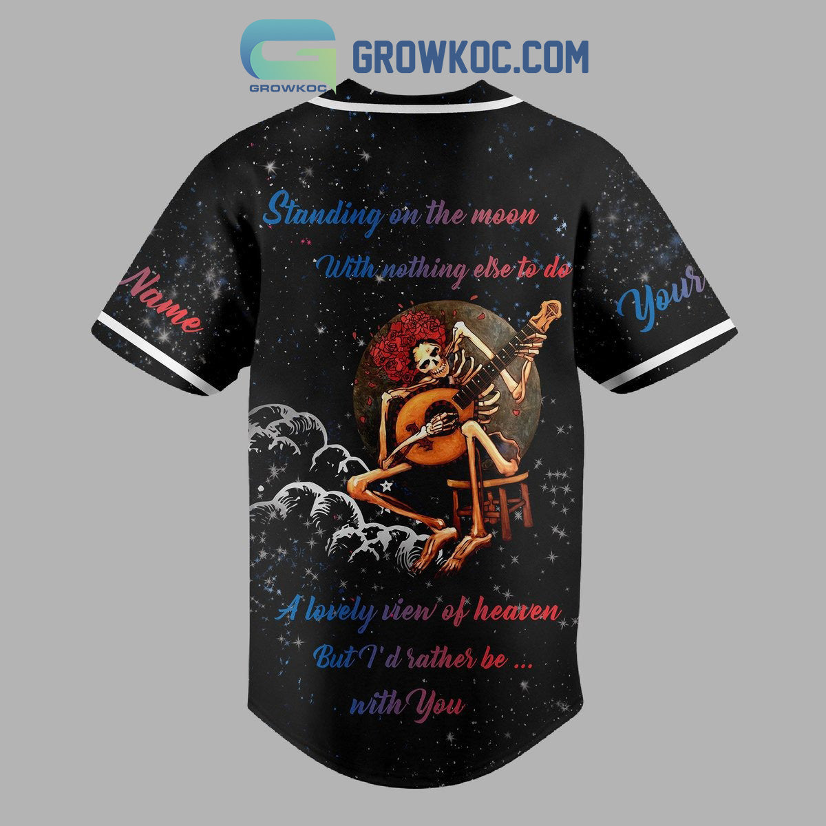 Grateful Dead You Don’t Know How Easy It Is So Live You Personalized Baseball Jersey baseball jersey product view 3