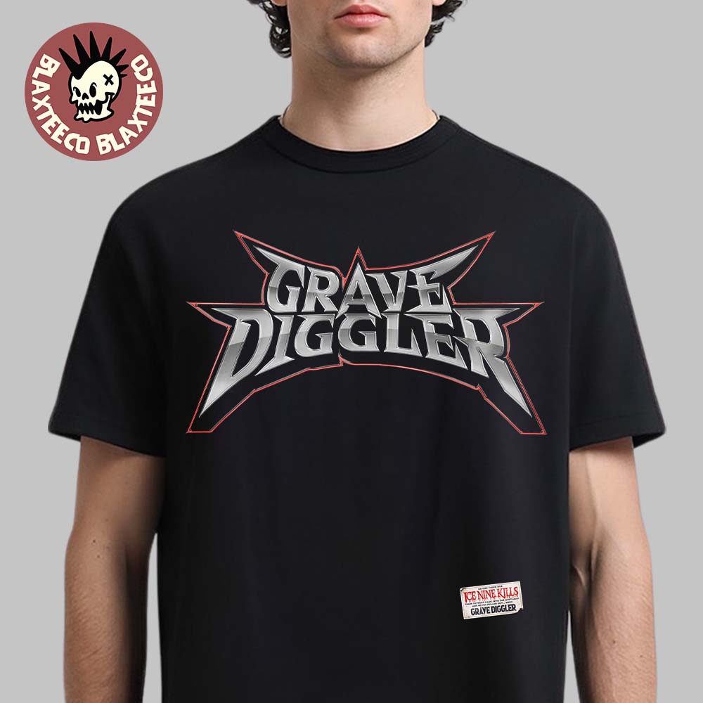 Grave Diggler Ice Nine Kills 1980 Inspired Glam Metal Band Logo T-Shirt Unisex T-shirt, Sweatshirt, Hoodie, Long Sleeve Tee - T-Shirt, Sweatshirt, Hoodie