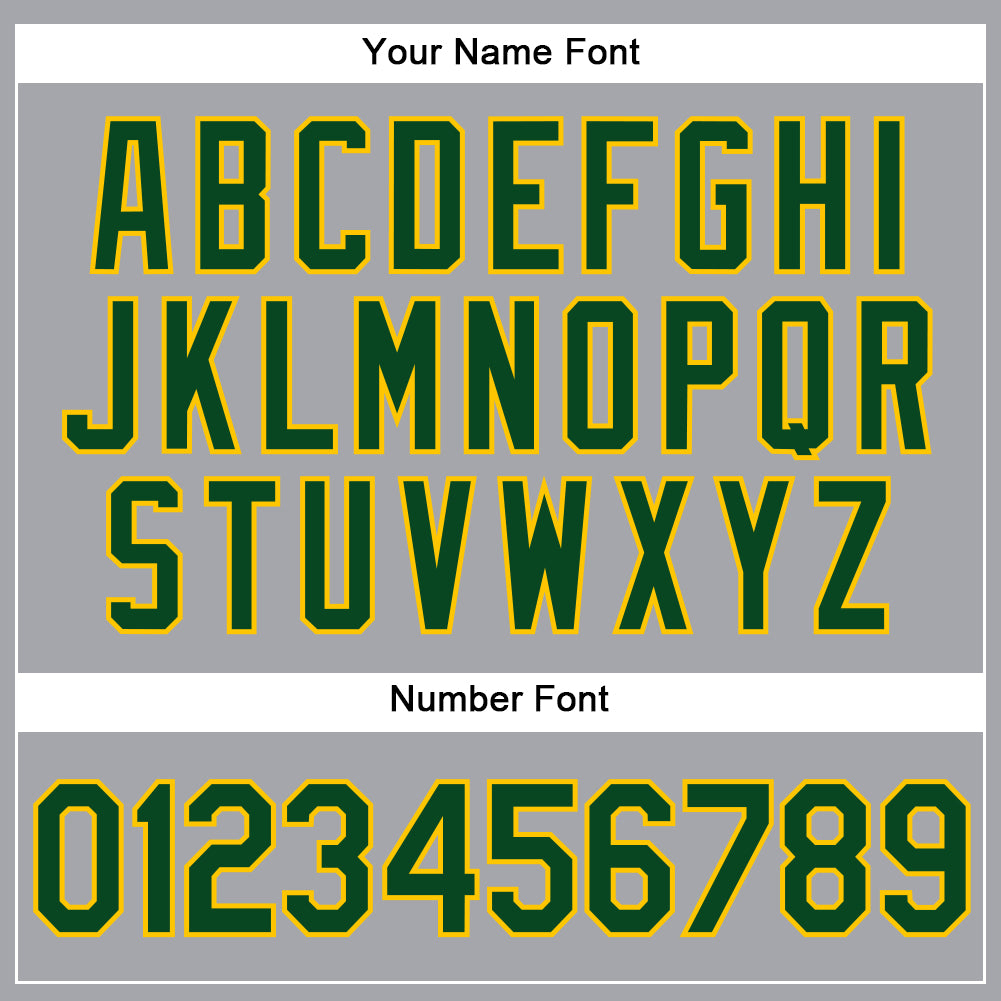 Custom Gray Green-Gold Authentic Sleeveless Baseball Jersey baseball jersey product view 4