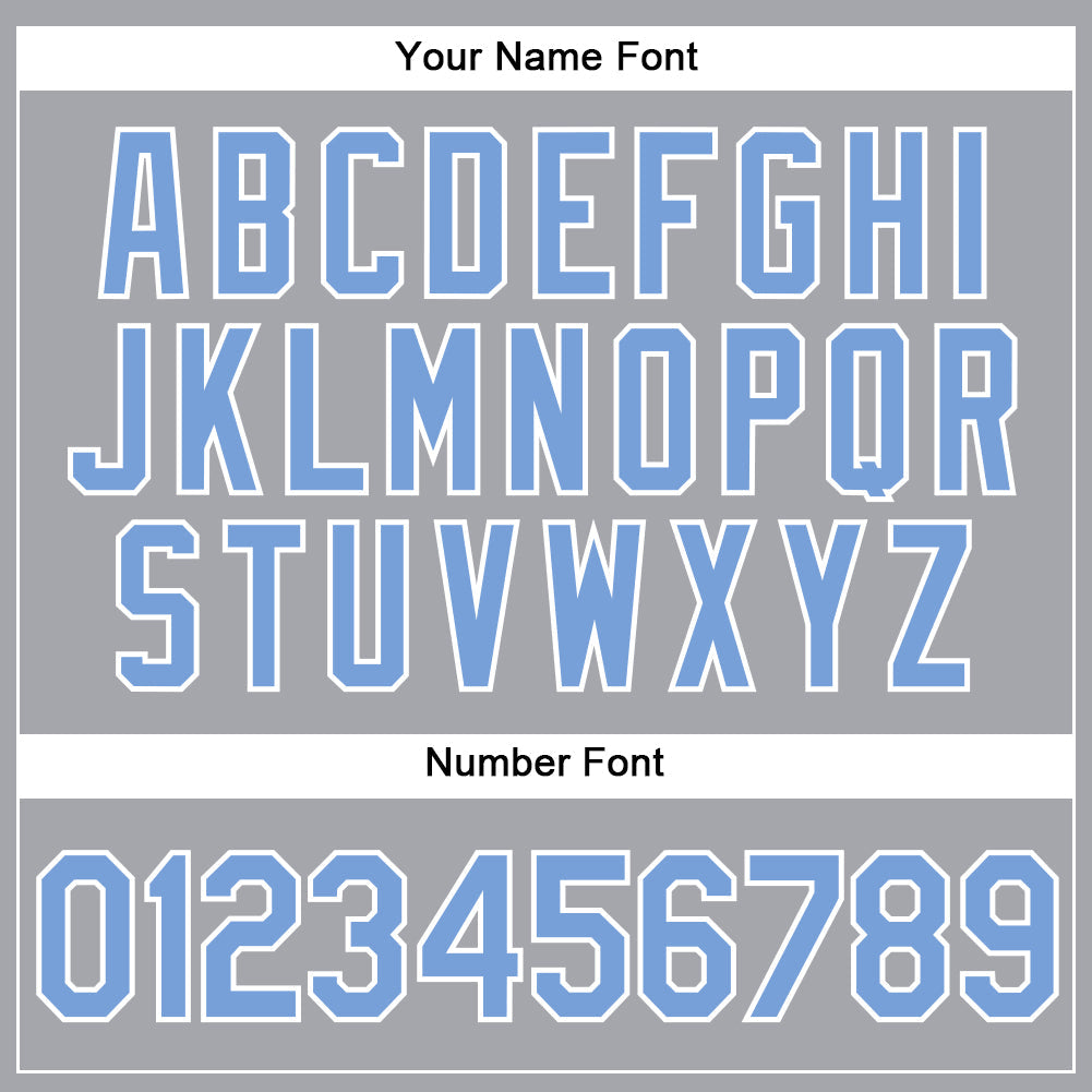 Custom Gray Light Blue-White Authentic Sleeveless Baseball Jersey baseball jersey product view 4