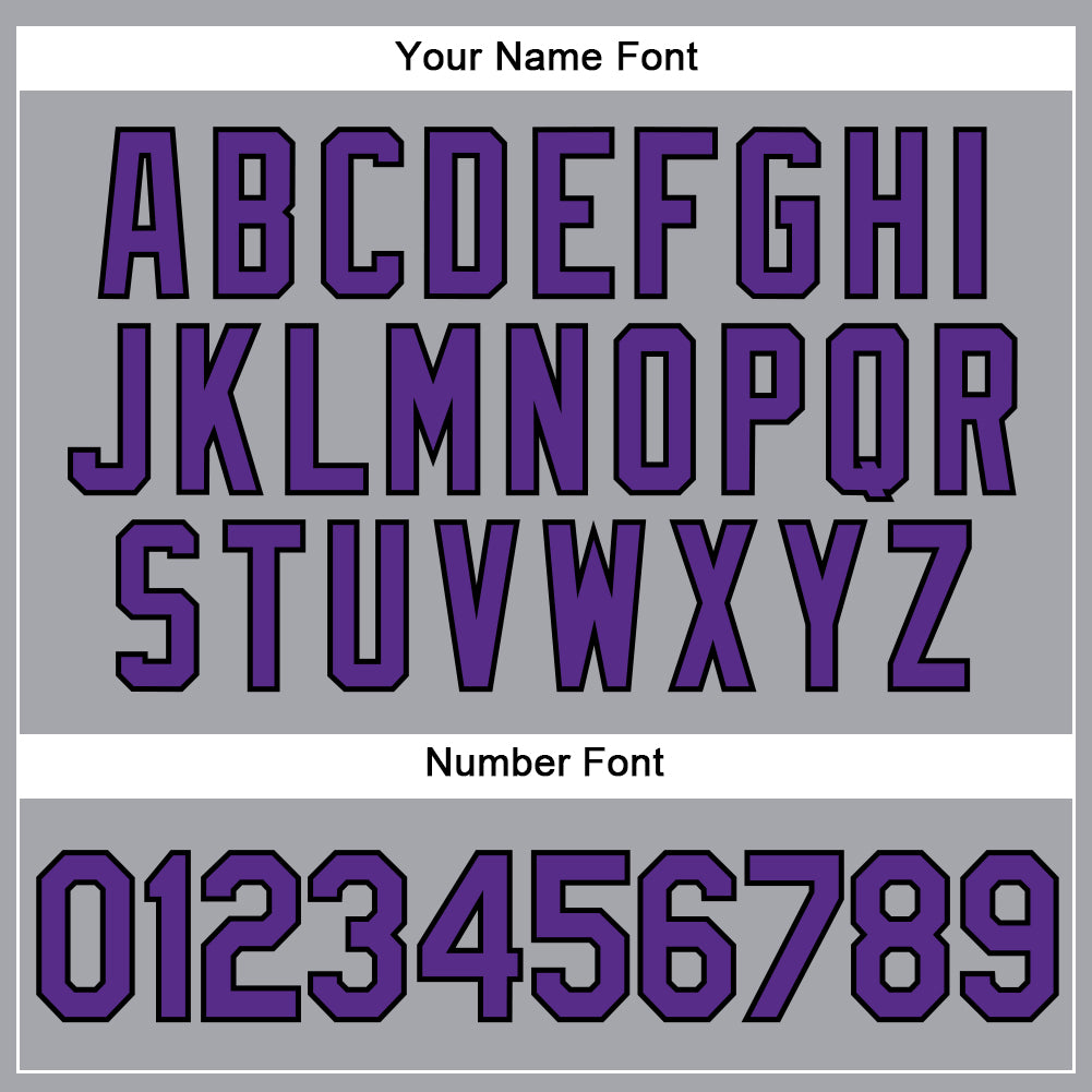 Custom Gray Purple-Black Authentic Sleeveless Baseball Jersey baseball jersey product view 4